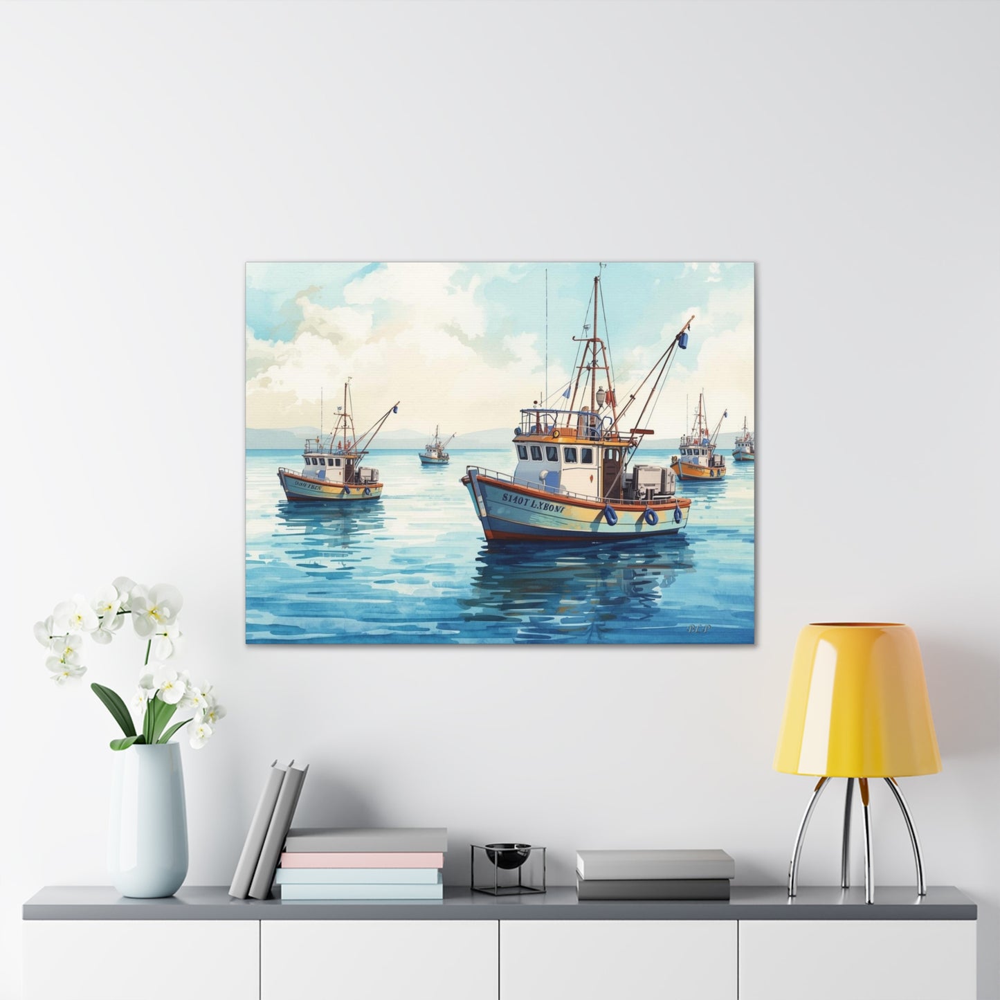 Fishing Fleet - Canvas Stretched, 0.75" - Wall Art 2026 - Scenes