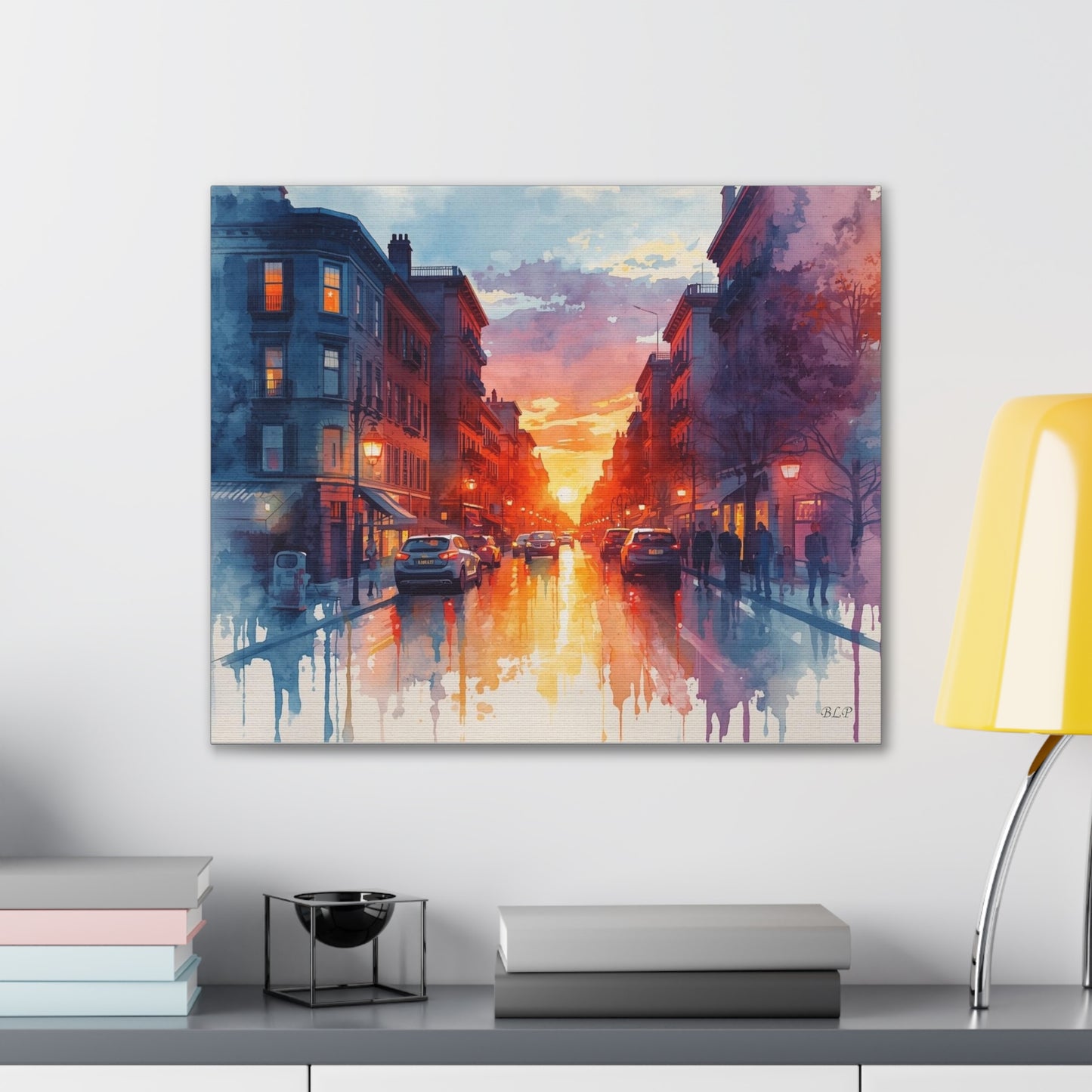 City Street - Canvas Stretched, 0.75" - 2026 Wall Art - Places