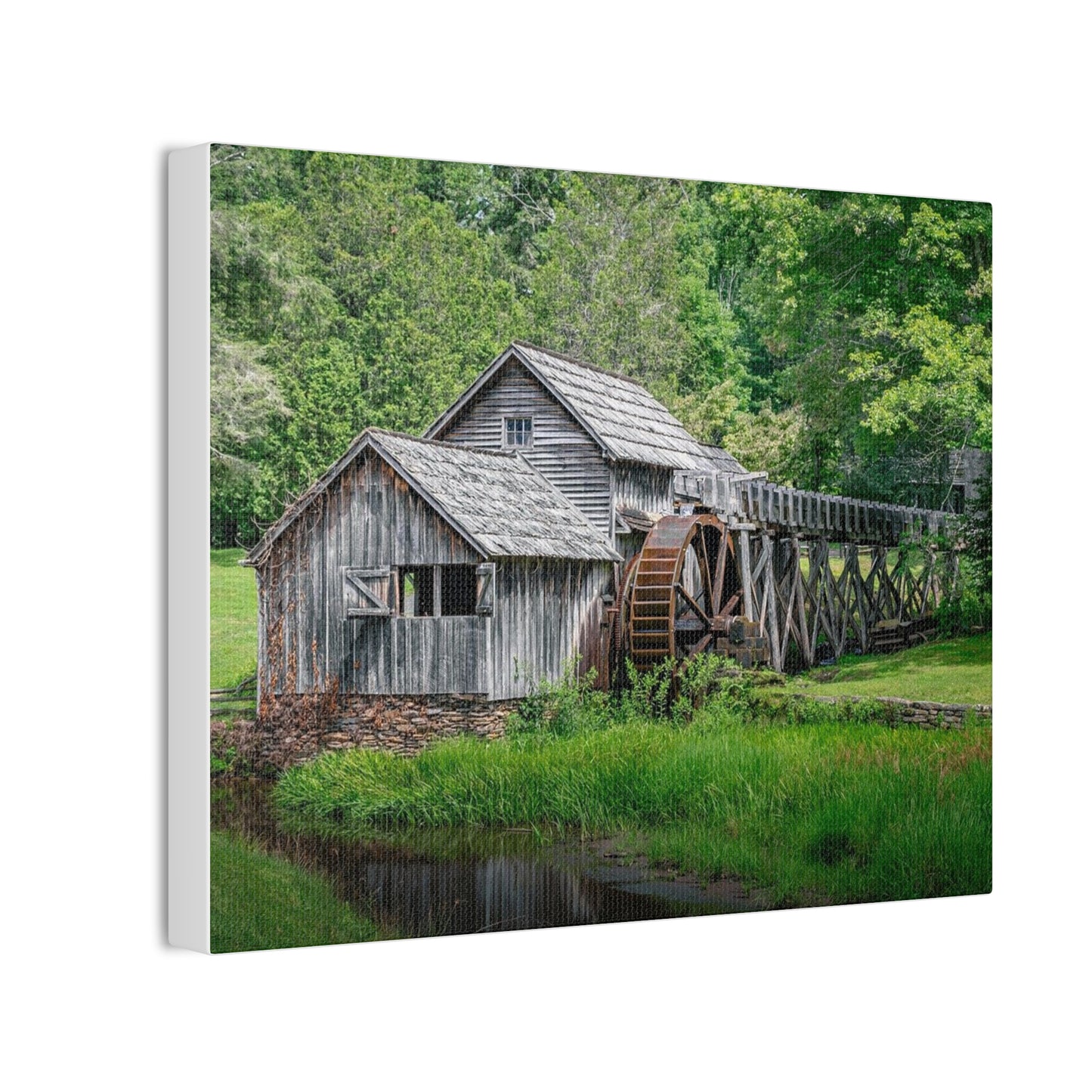 Water Wheel - Canvas Stretched, 0.75"