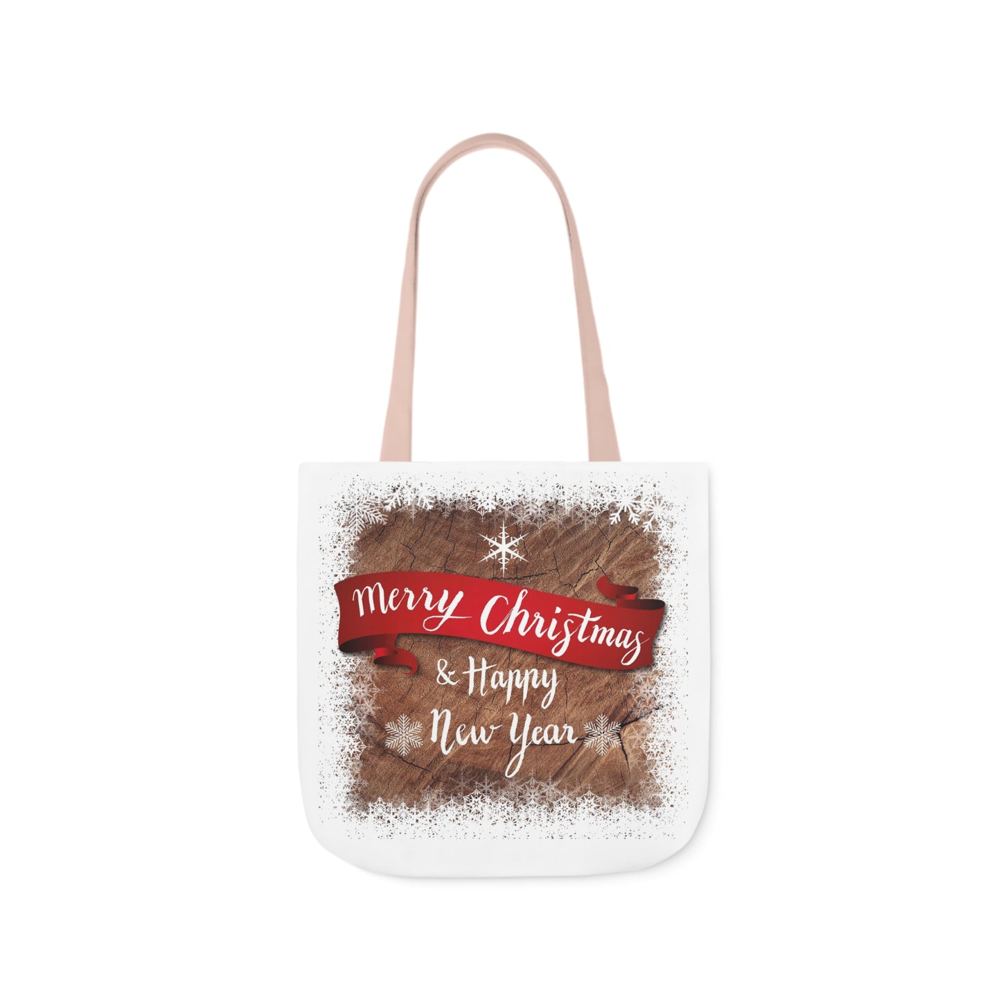 Merry Christmas -Canvas Tote Bag, 5-Color Straps - Christmas