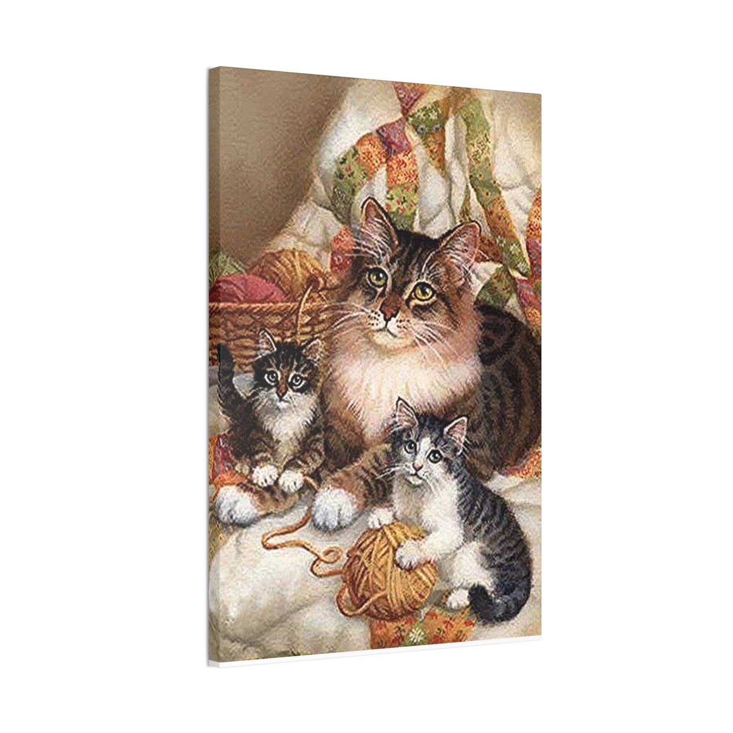 Kitty Family - Canvas Stretched, 0.75"