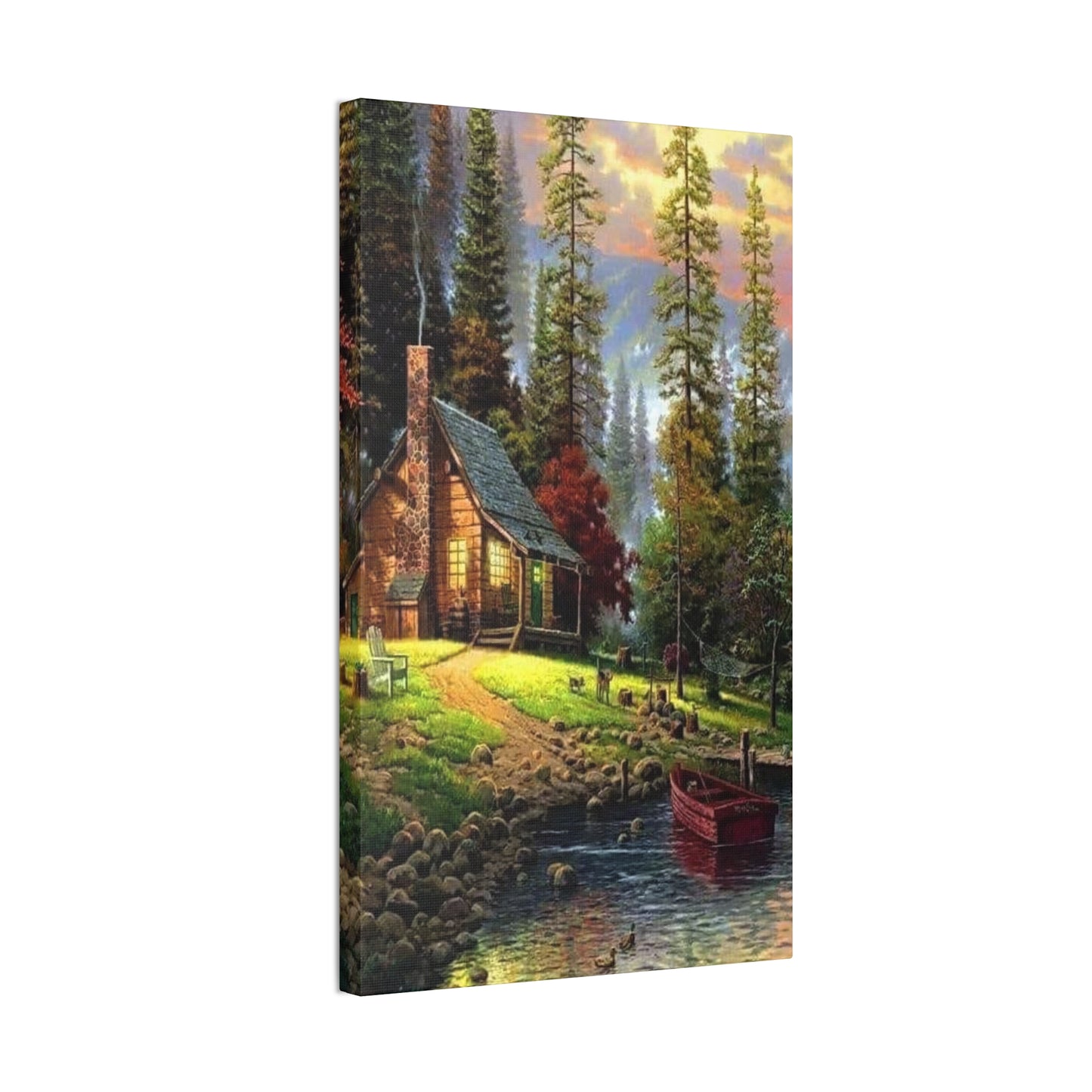 Cabin in the Woods - Canvas Stretched, 0.75"