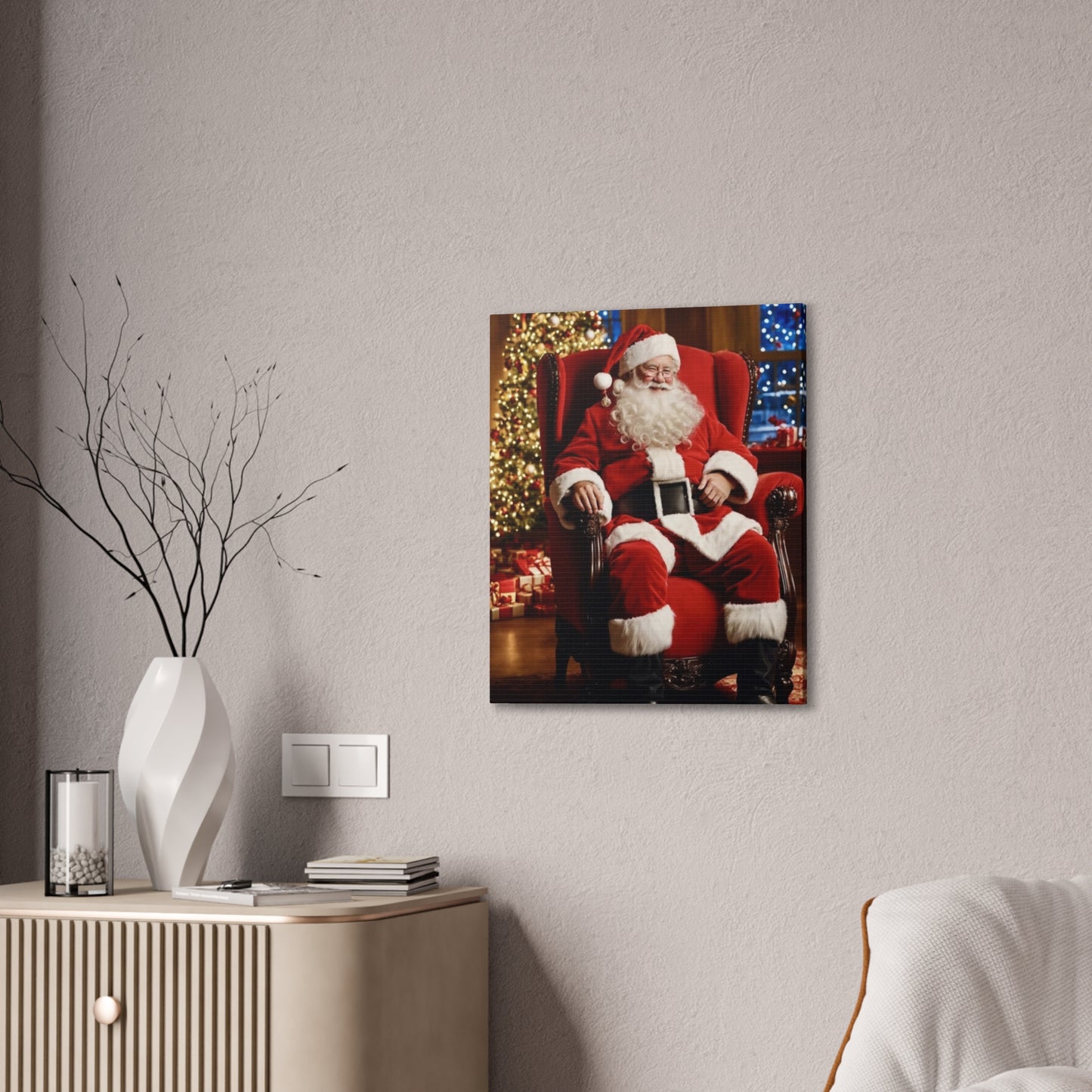 Santa - Canvas Stretched, 0.75" - Christmas