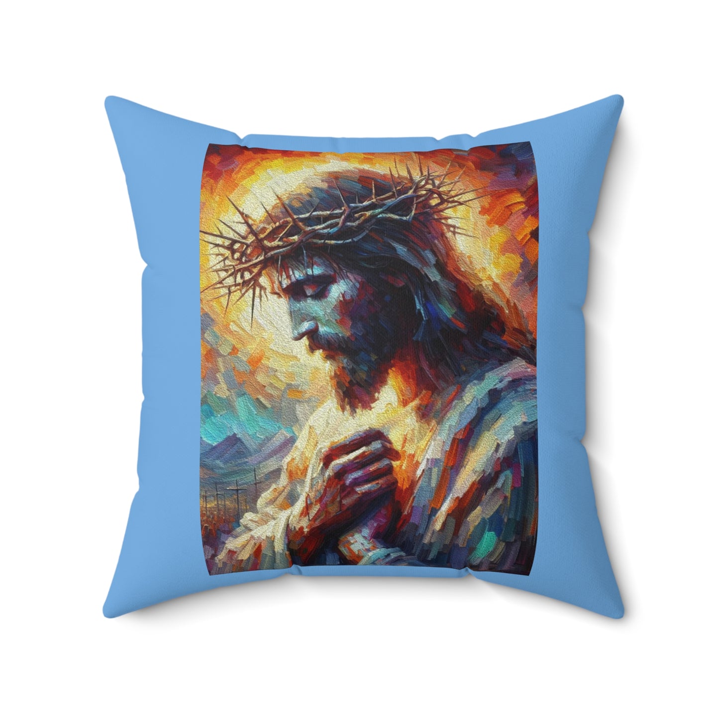 Christ - Faux Suede Square Pillow - Mother's Day - Father's Day - Religious