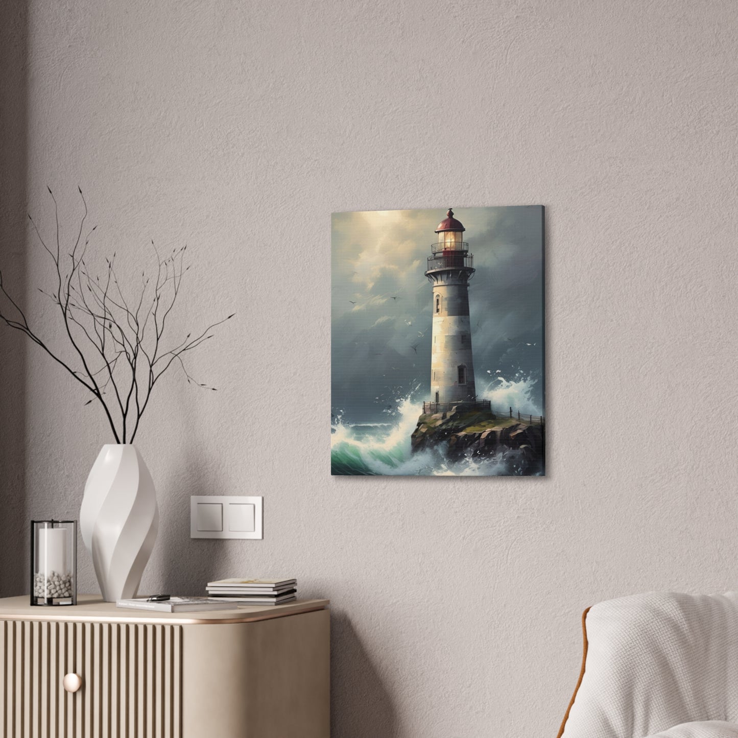 Light House - Canvas Stretched, 0.75"