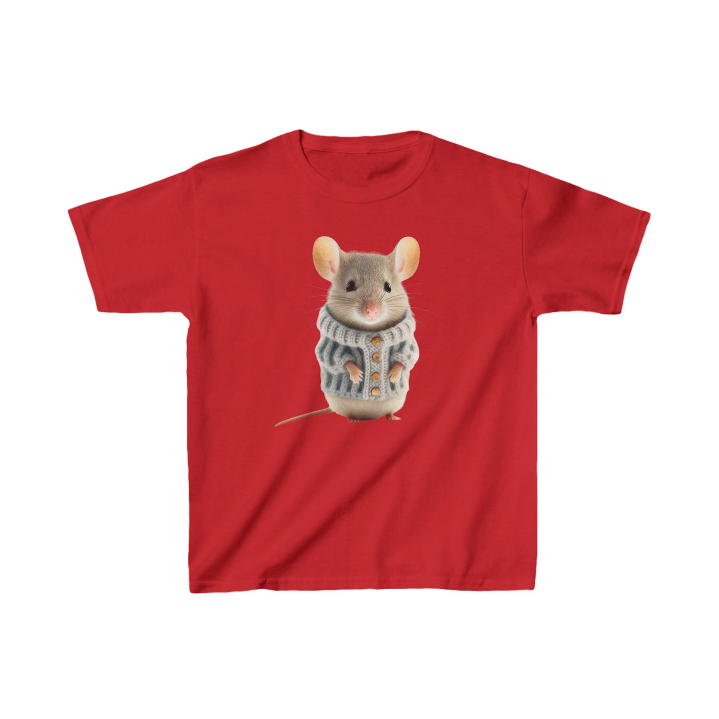 Kids H= Mouse in a Sweater - Heavy Cotton™ T-Shirts