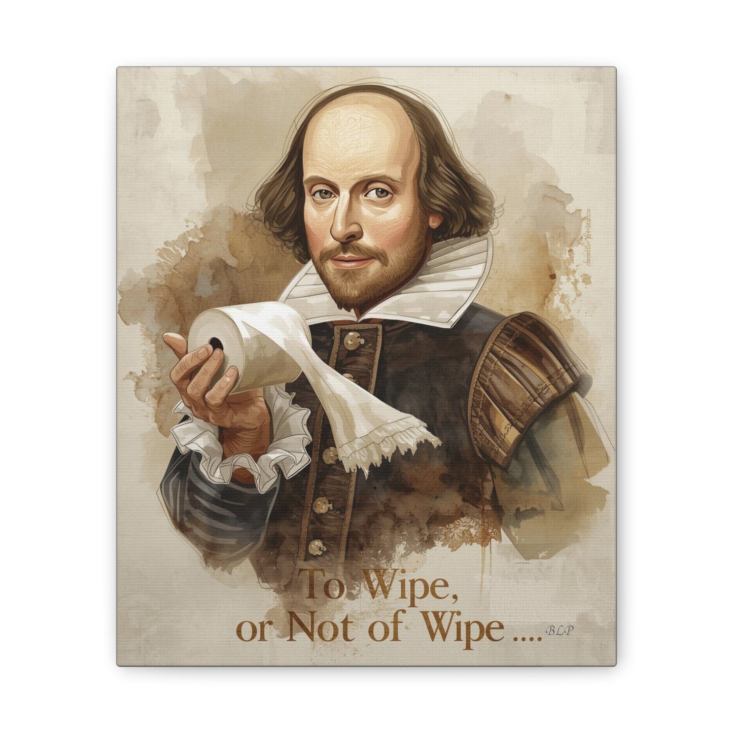 Shakespear - Canvas Stretched, 0.75" - 2026 Wall Art - Bathroom Humor