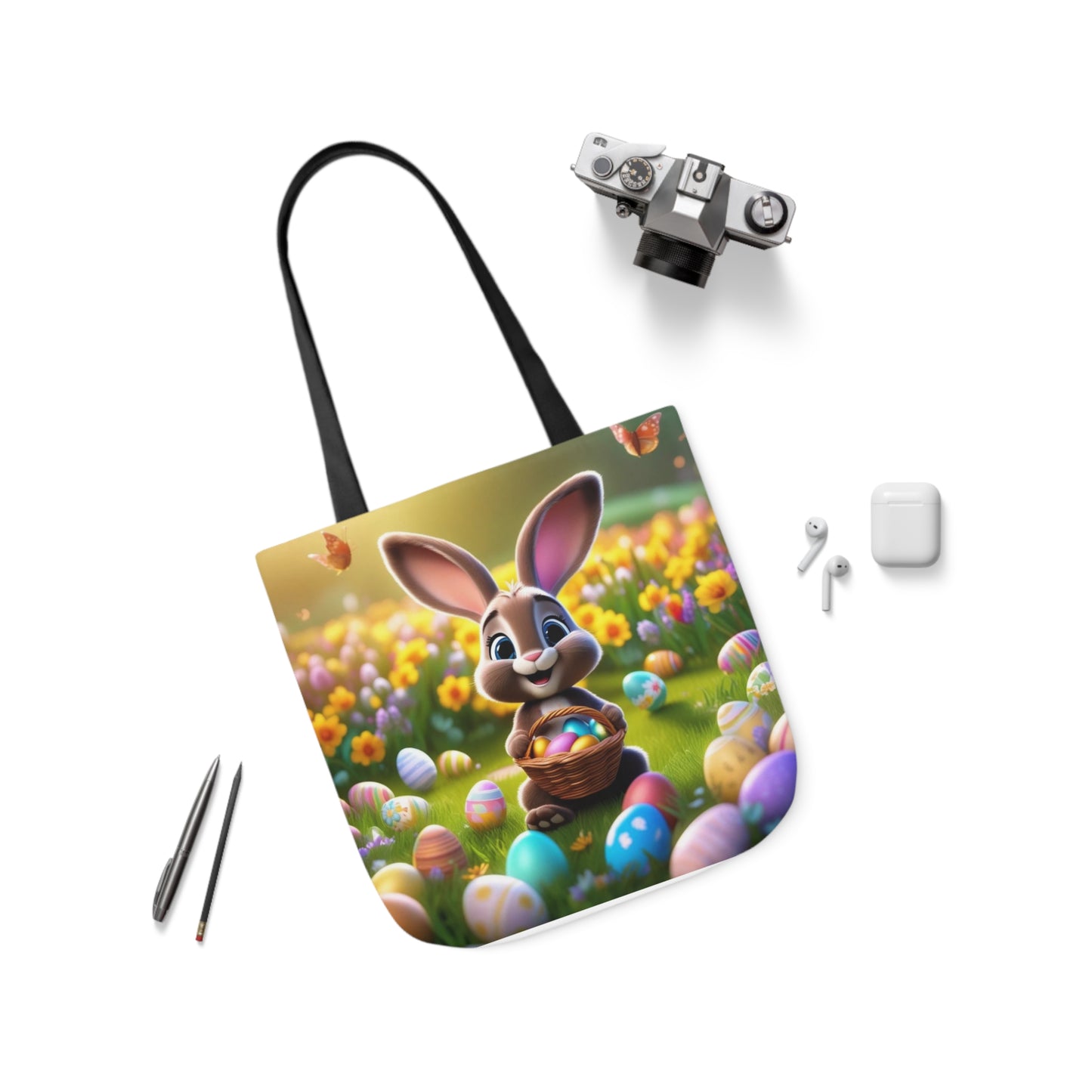 Easter - Canvas Tote Bag, 5-Color Straps