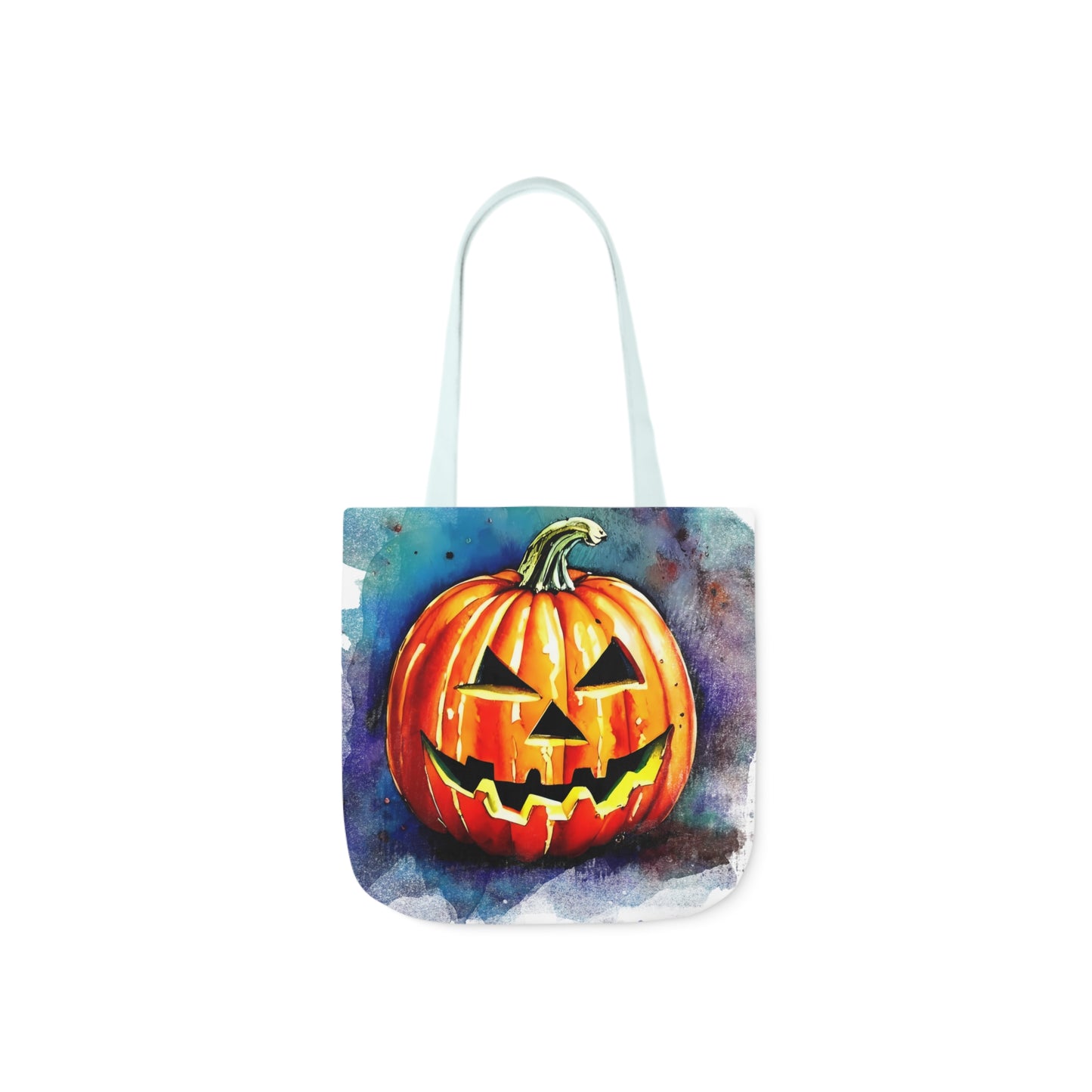 Pumkin Face - Canvas Tote Bag, 5-Color Straps - Halloween