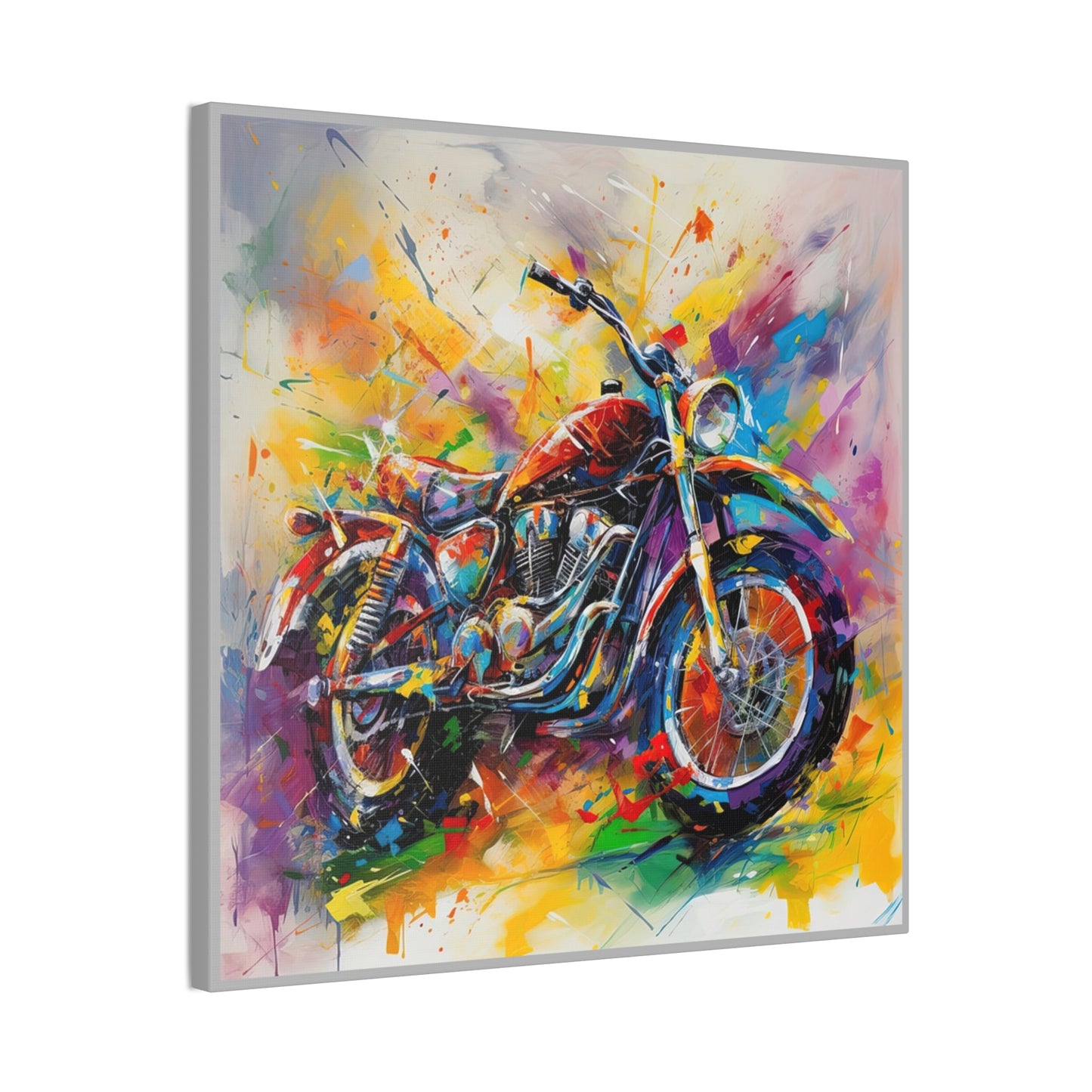 Bike in Oil - Canvas Stretched, 0.75"