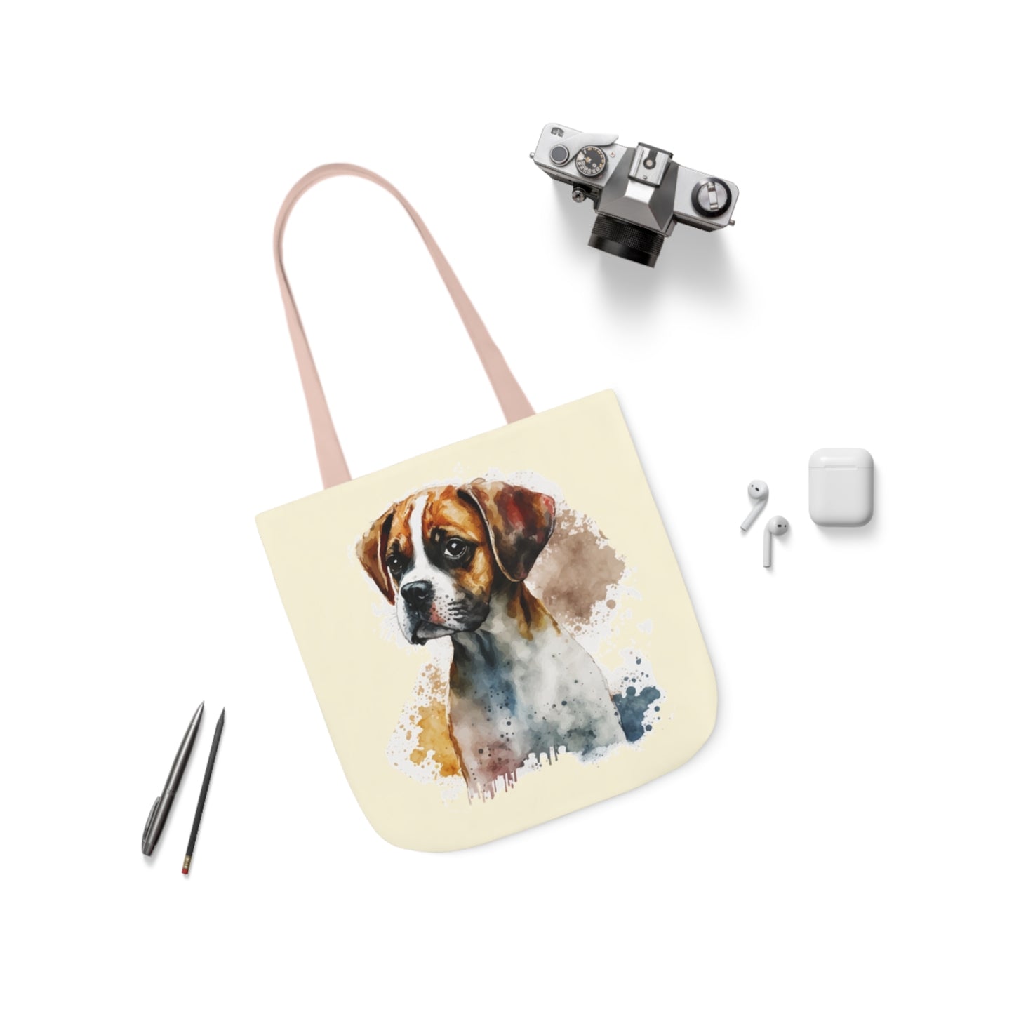 Boxer - Canvas Tote Bag, 5-Color Straps