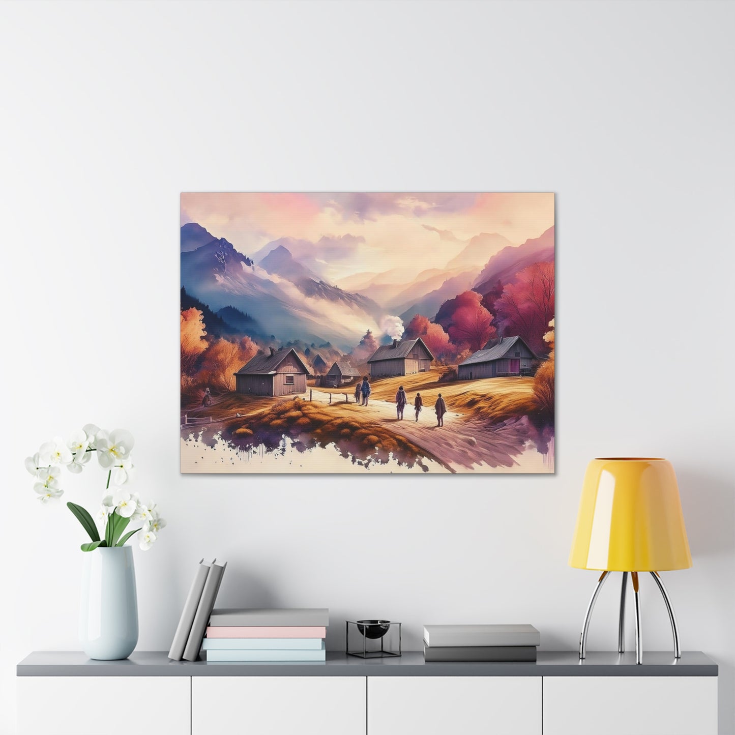 Village - Canvas Stretched, 0.75"