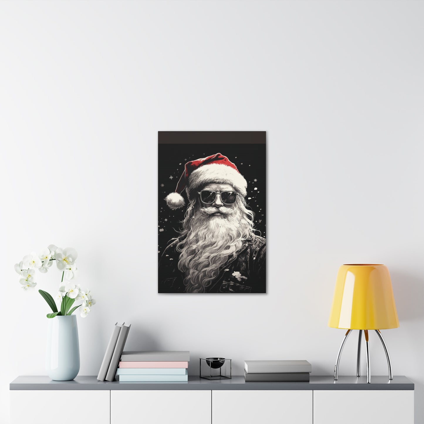 Hip Santa - Canvas Stretched, 0.75" - Christmas