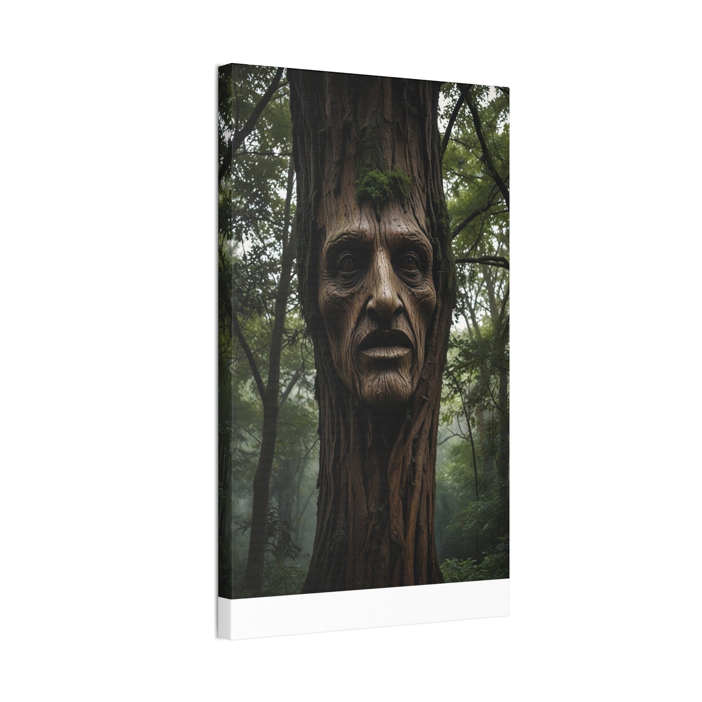 Face in the tree - Canvas Stretched, 0.75"