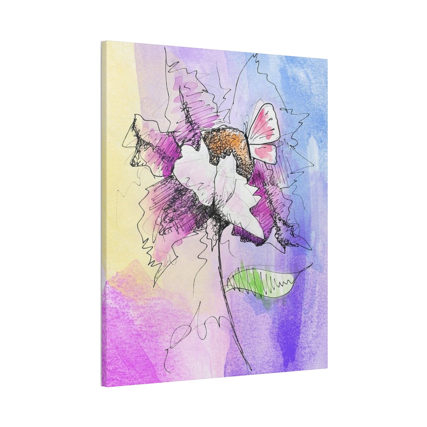 Abstract Flower - Canvas Stretched, 0.75"