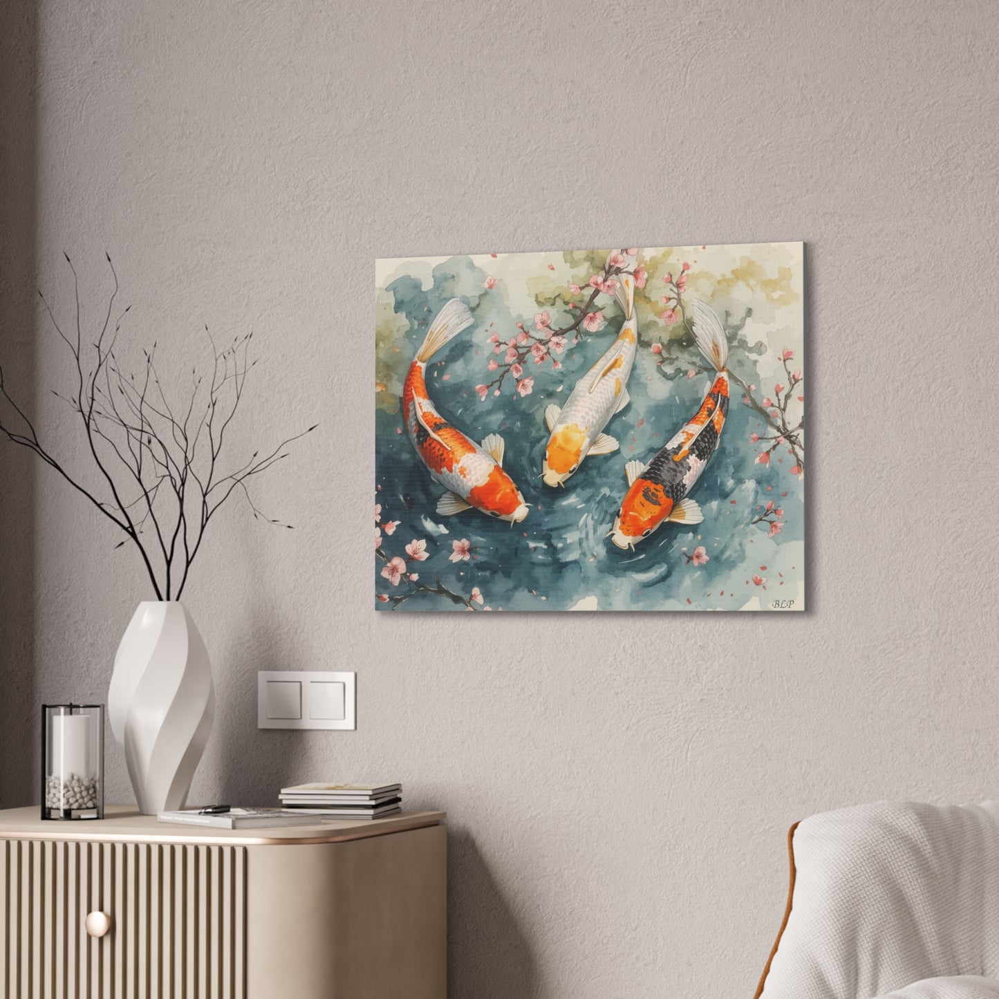 Three KOI - Canvas Stretched, 0.75" - 2026 Wall Art - Animals