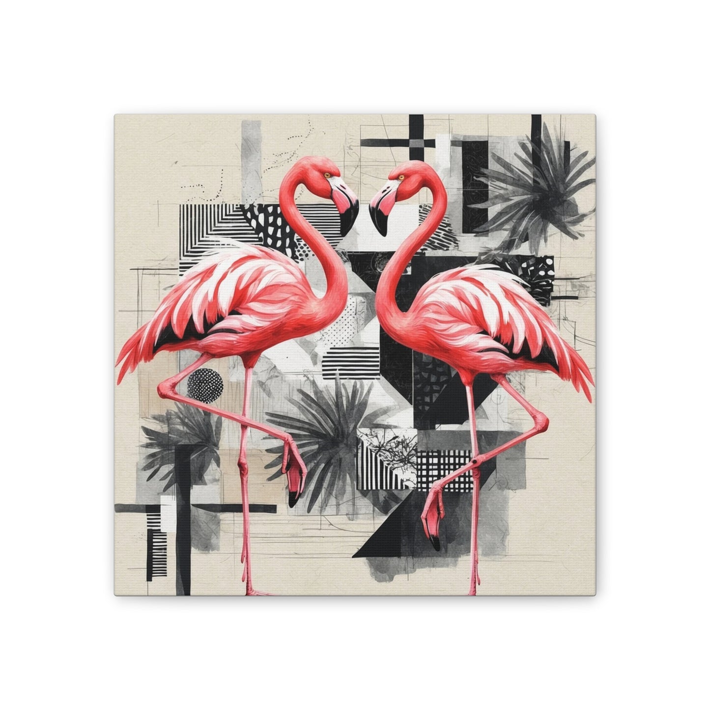 Flamingos -Canvas Stretched, 0.75"