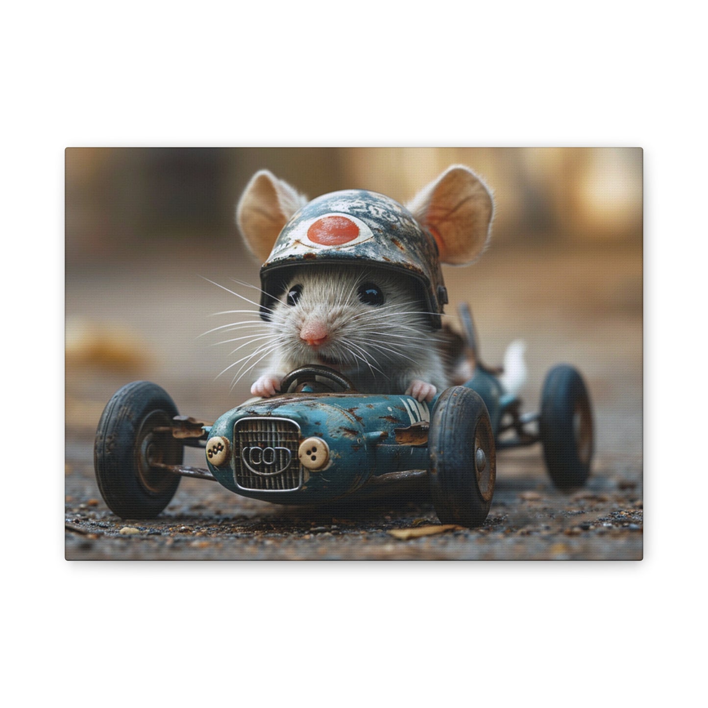 Mouse Racer - Canvas Stretched, 0.75"