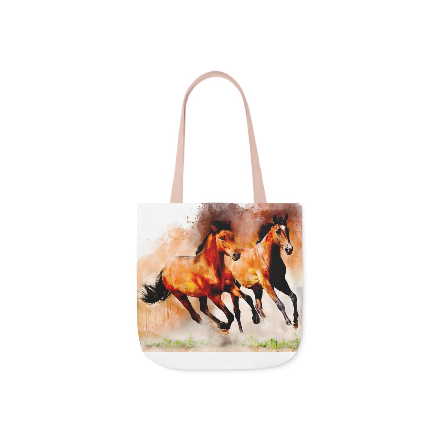 Horses - Canvas Tote Bag, 5-Color Straps