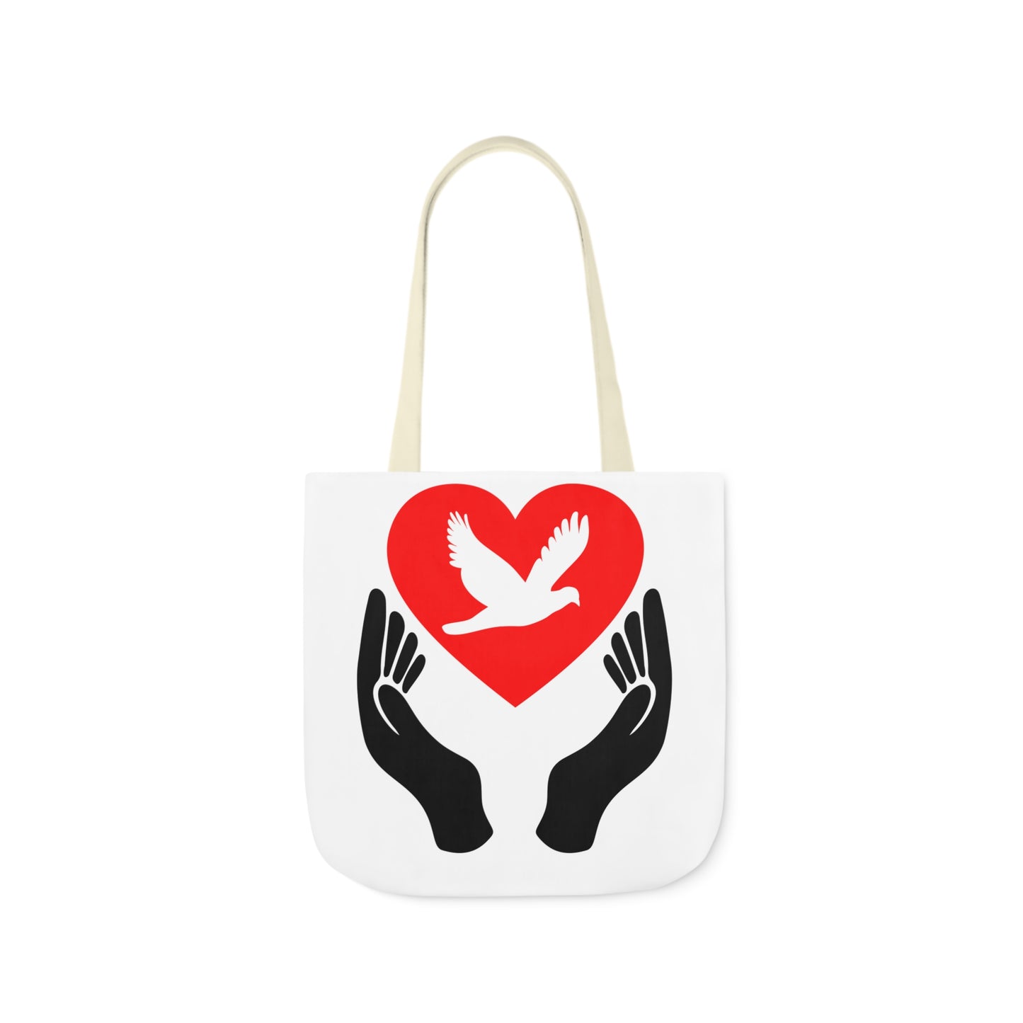 Heart and Hands - Canvas Tote Bag, 5-Color Straps