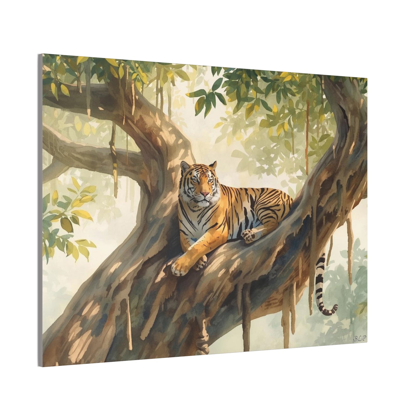 Tiger Lounging - Canvas Stretched, 0.75" - 2026 Wall Art - Animals