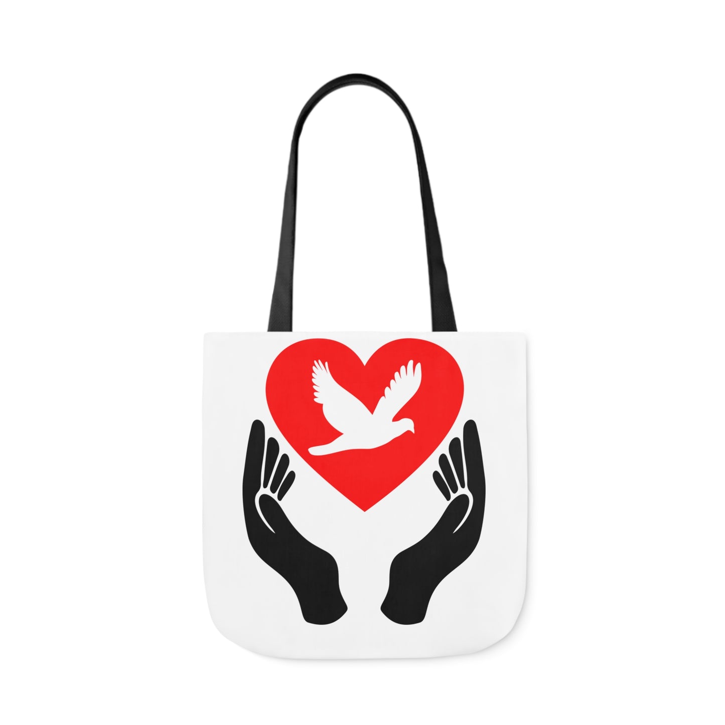 Heart and Hands - Canvas Tote Bag, 5-Color Straps