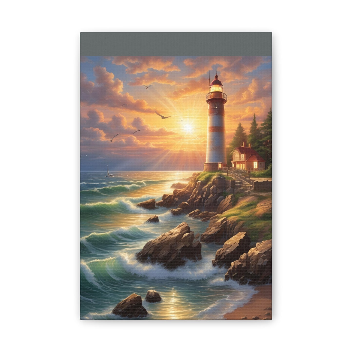 Light House - Canvas Stretched, 0.75"