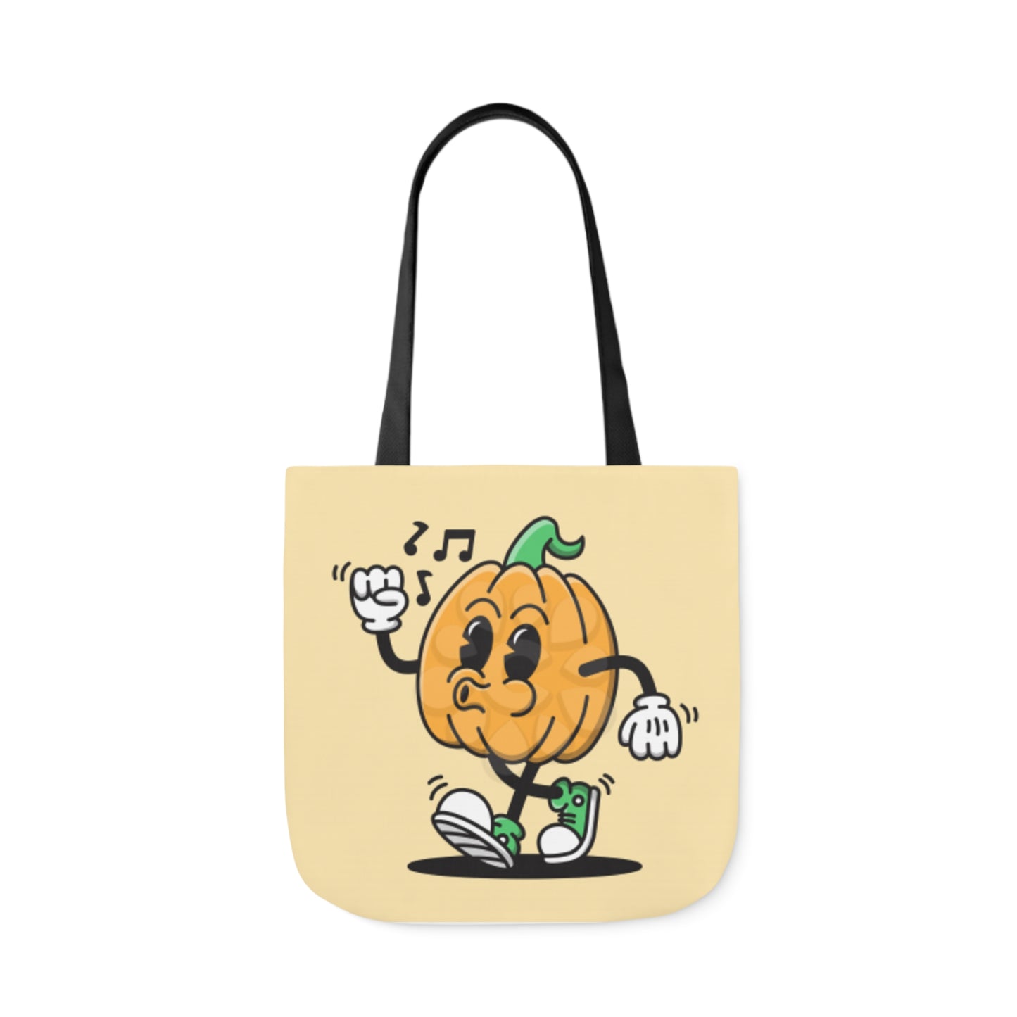 Happy Pumpkin - Canvas Tote Bag, 5-Color Straps - Halloween