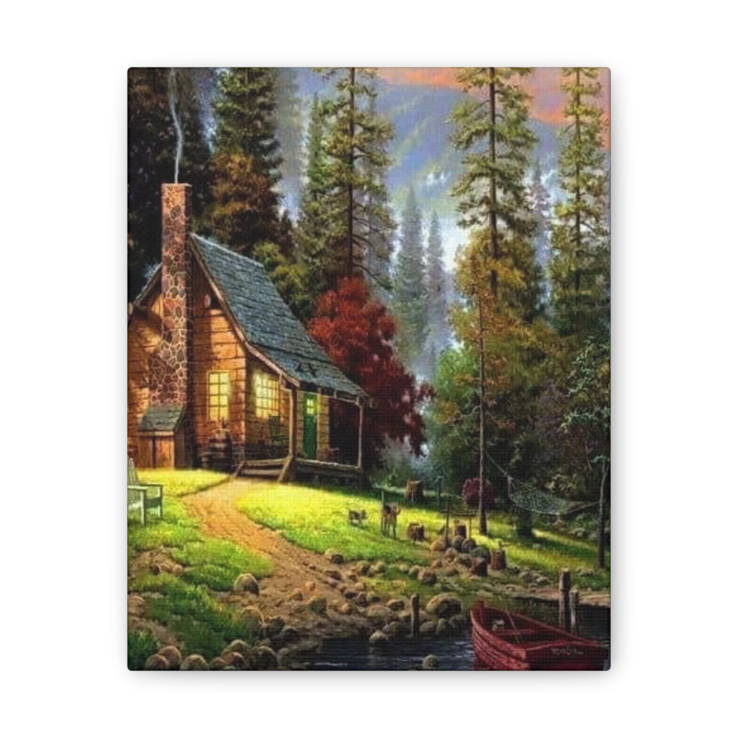 Cabin in the Woods - Canvas Stretched, 0.75"