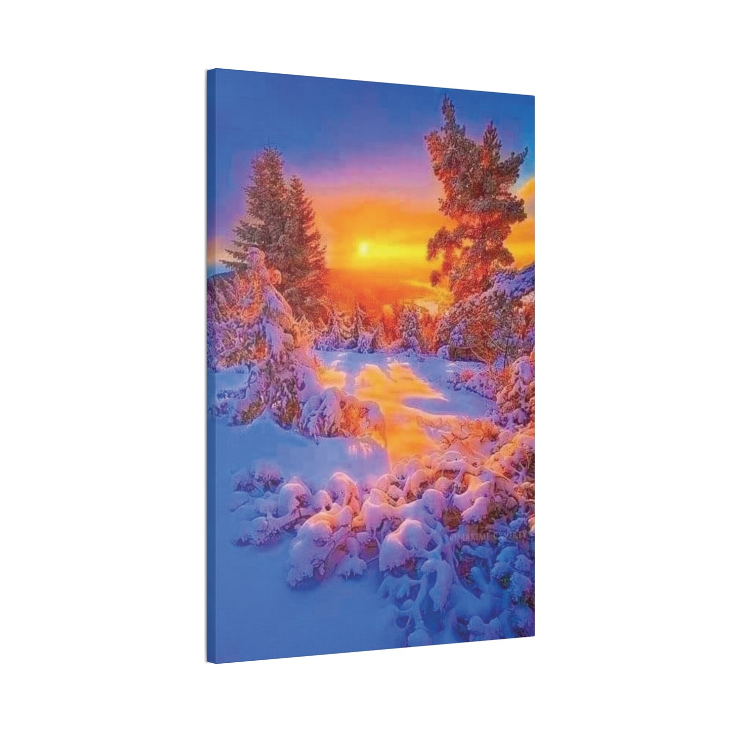 Winter Sunset - Canvas Stretched, 0.75"