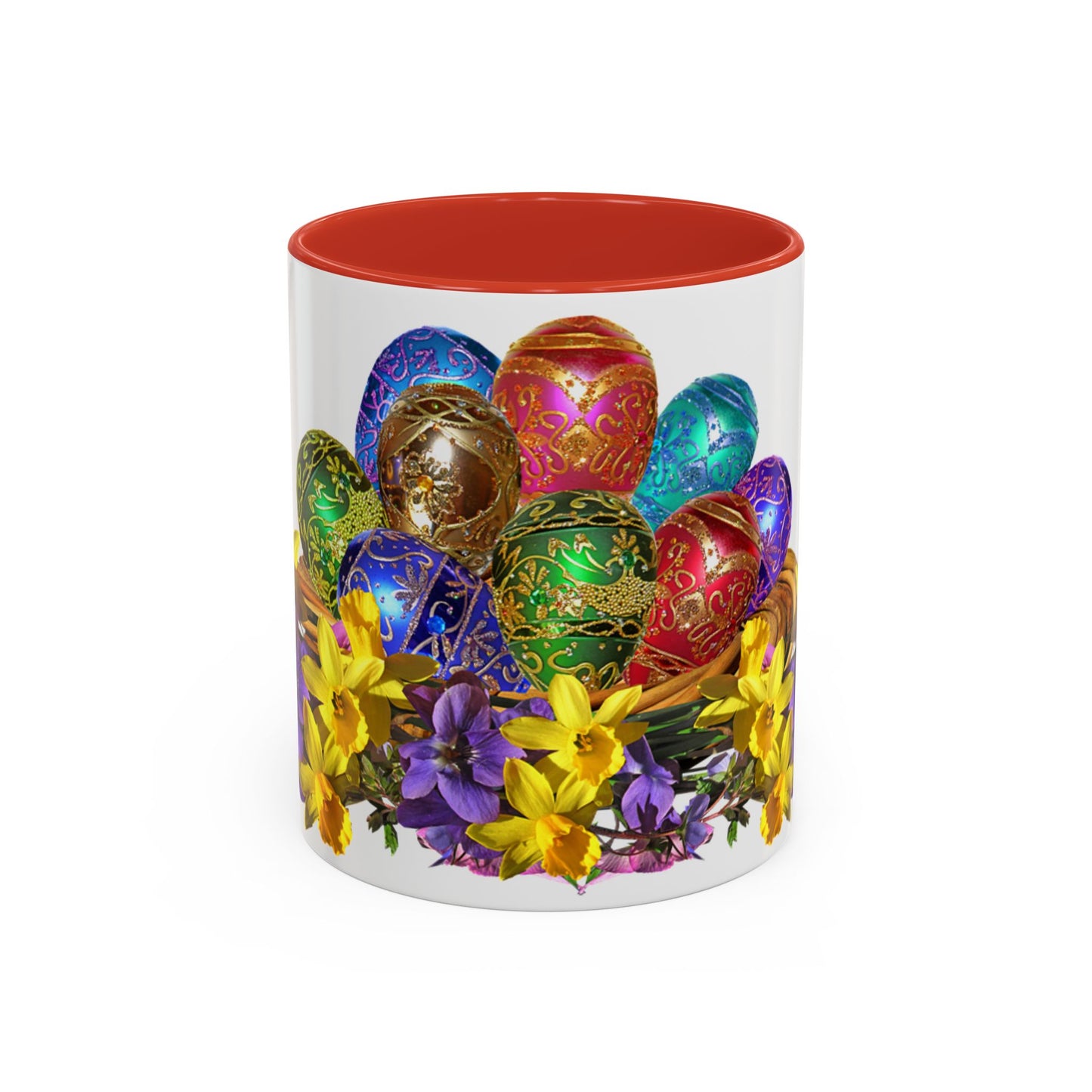 Easter Eggs - Accent Coffee Mug (11, 15oz) - Easter