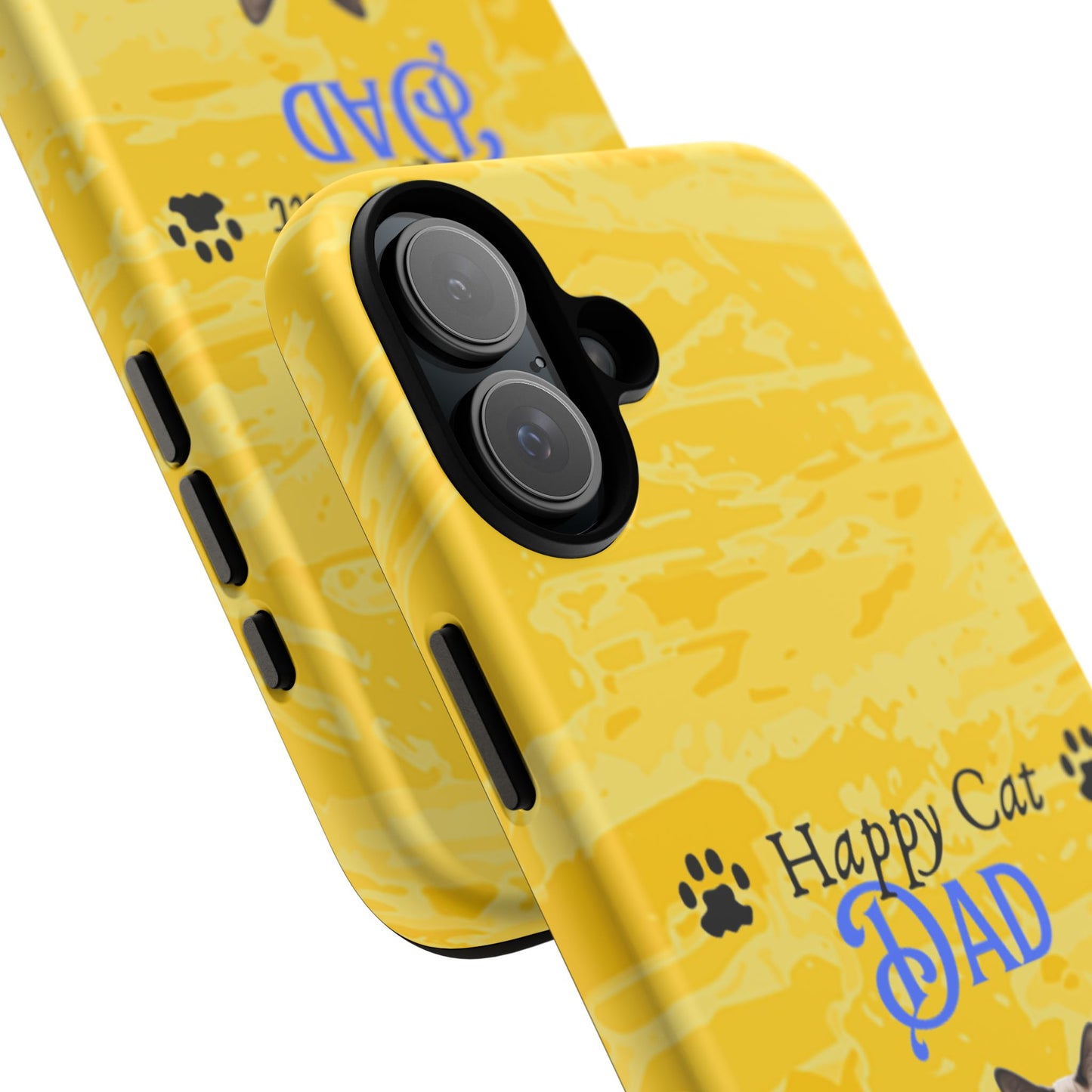 Happy Cat Dad - Personalized - Whimsical Phone Cases - Father's Day