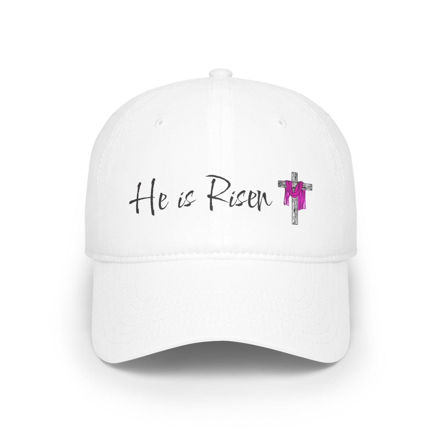 He is Risen - Black - Low Profile Baseball Cap - Easter - Mother's Day - Father's Day - Easter 1