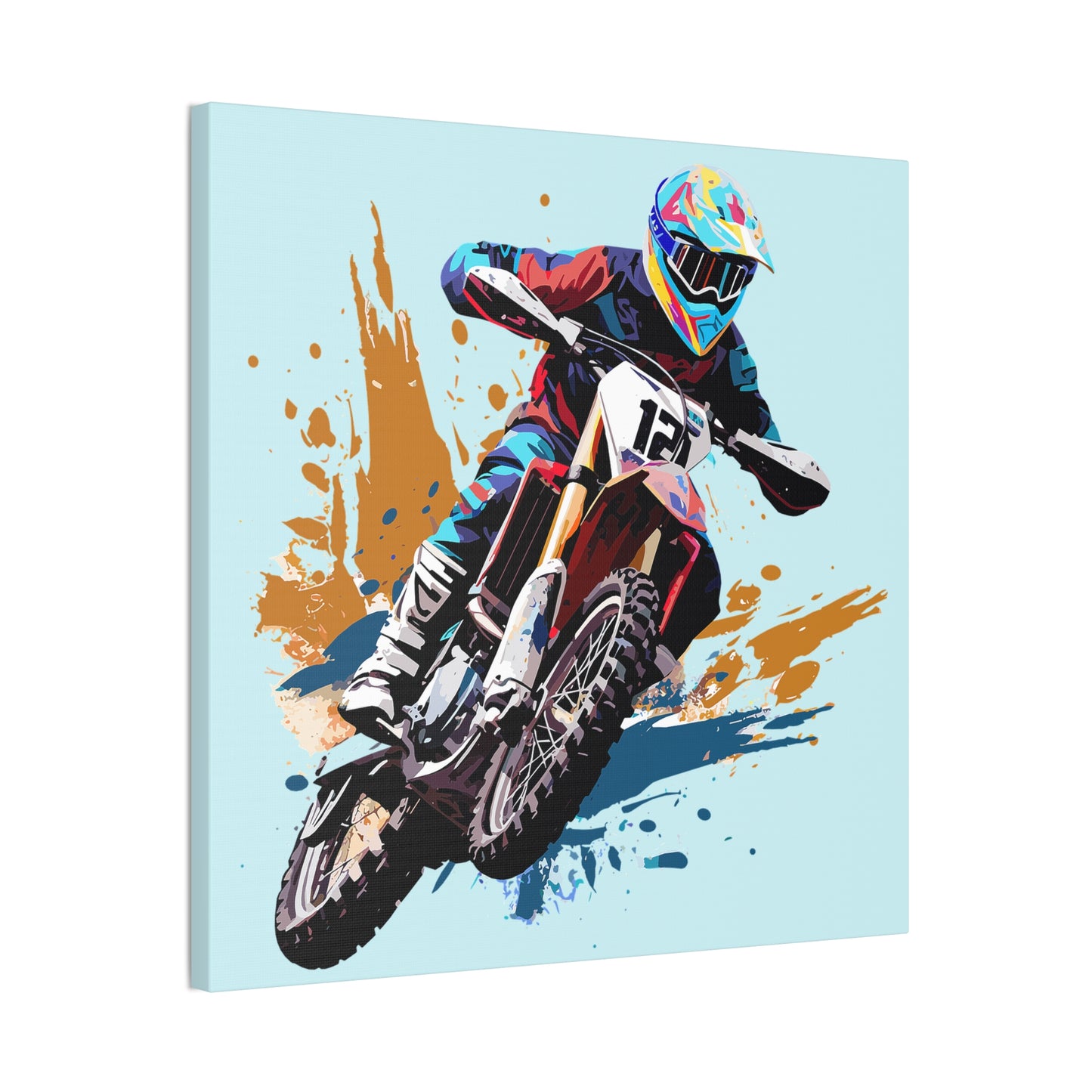 Moto Cross - Canvas Stretched, 0.75" - 2026 Wall Art - Sports