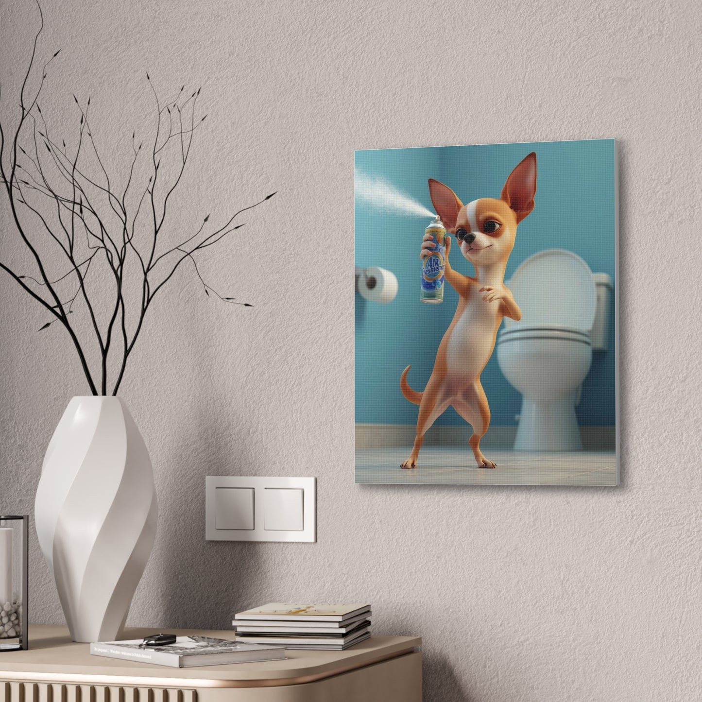 Chihuahua - Canvas Stretched, 0.75" - Wall art 2026 - Bathroom Humor