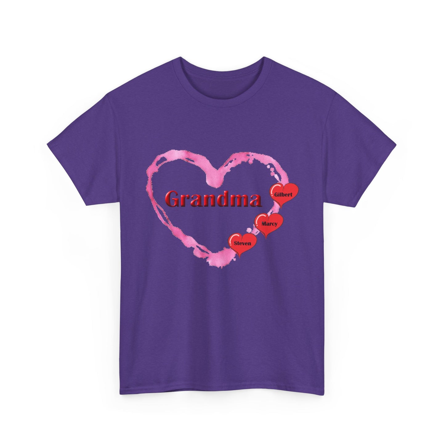Grandma Love - Personalized - Unisex Heavy Cotton T-Shirt Mother's Day