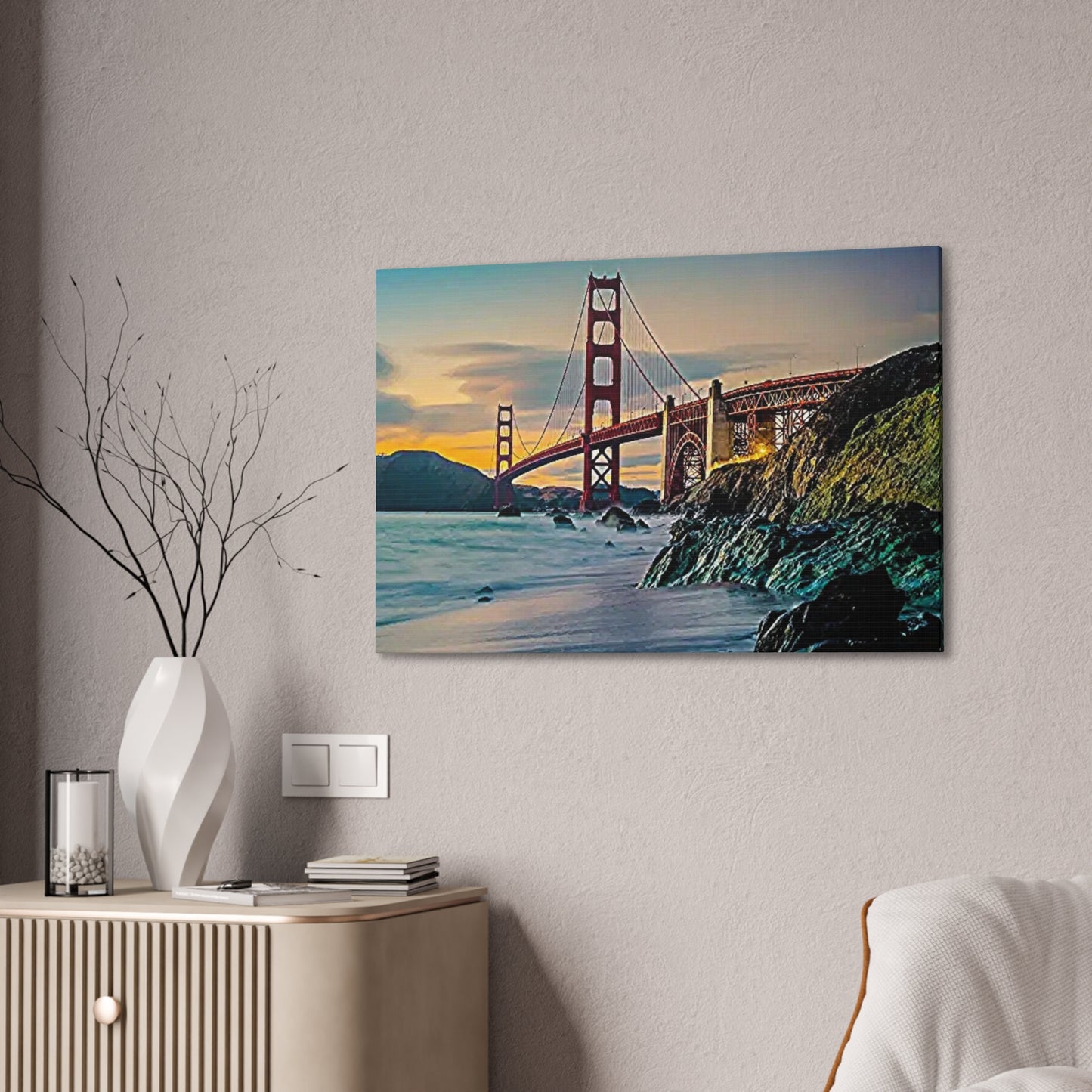 Golden Gate - Canvas Stretched, 0.75"