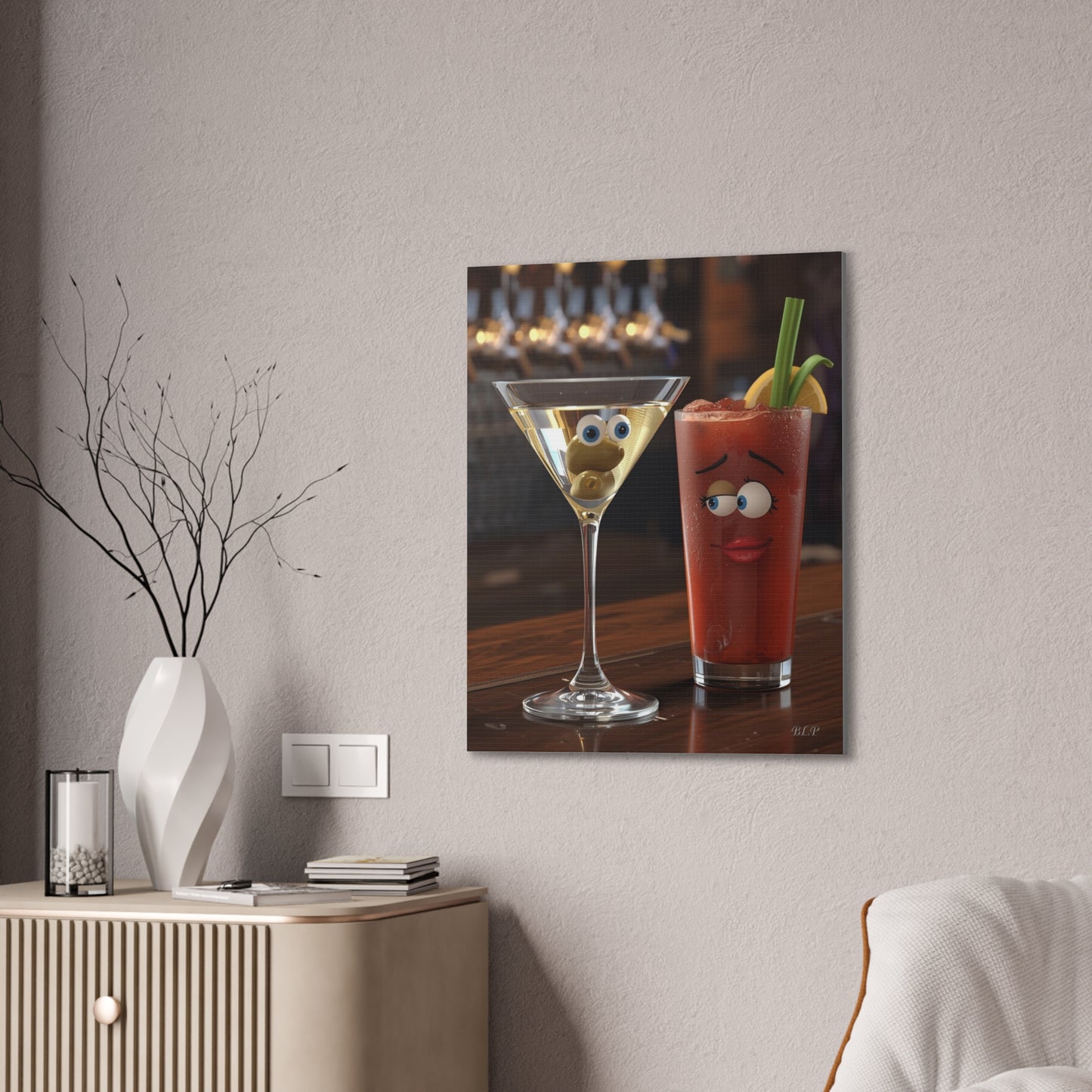 Couple of Drinks - Canvas Stretched, 0.75" - 2026 Wall Art - Creative
