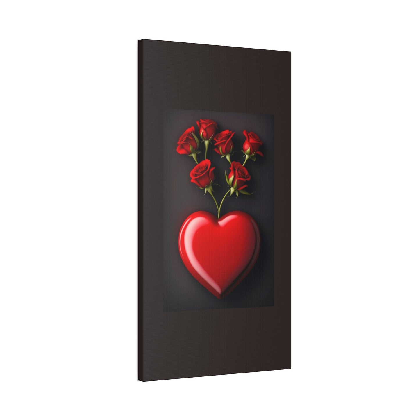 Heart and Roses - Canvas Stretched, 0.75" - Mother's Day