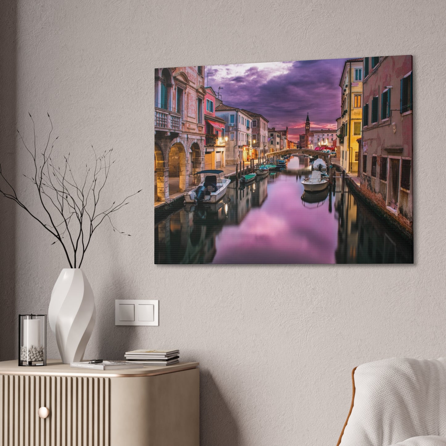 Venice Canal - Canvas Stretched, 0.75"