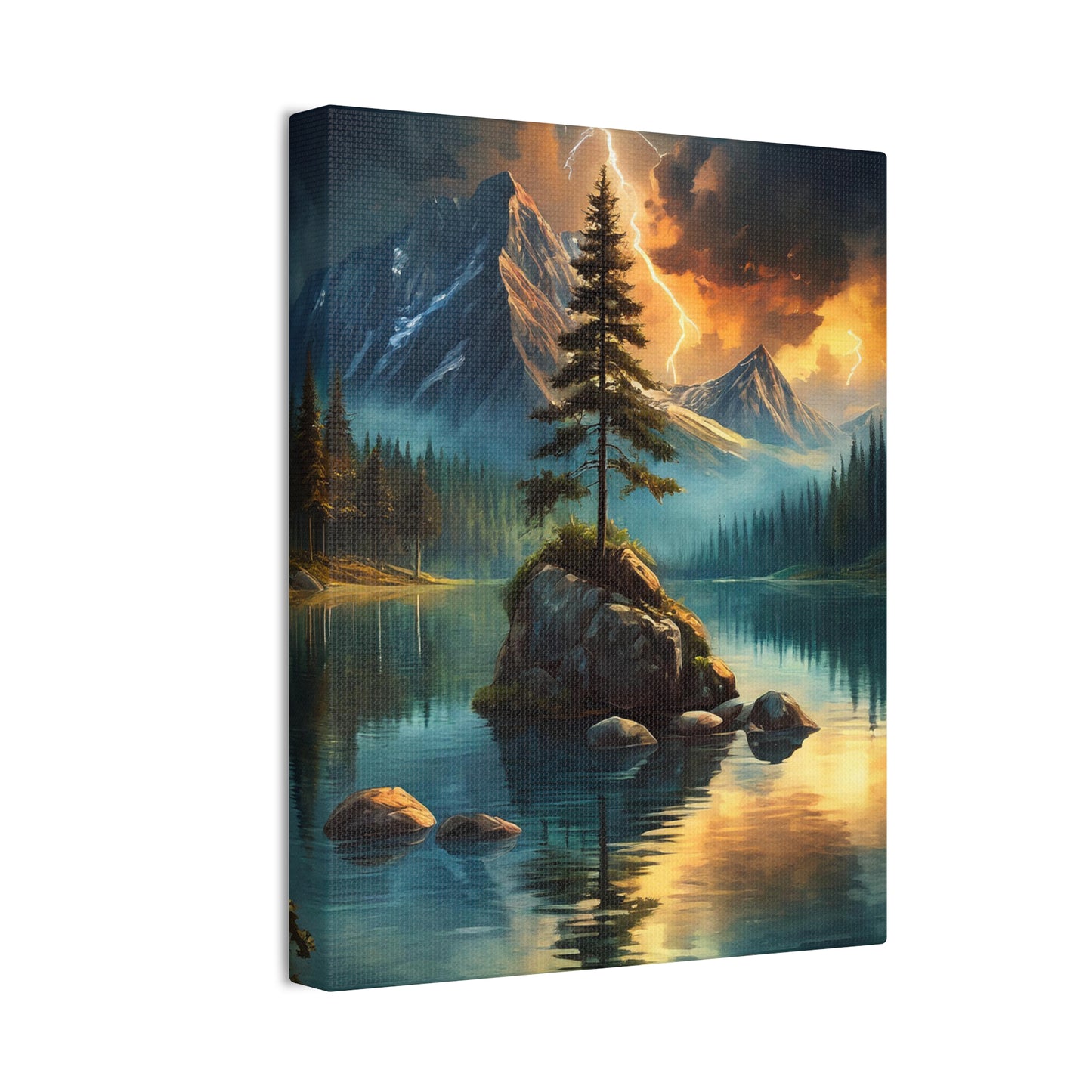 Mountain Island - Canvas Stretched, 0.75"