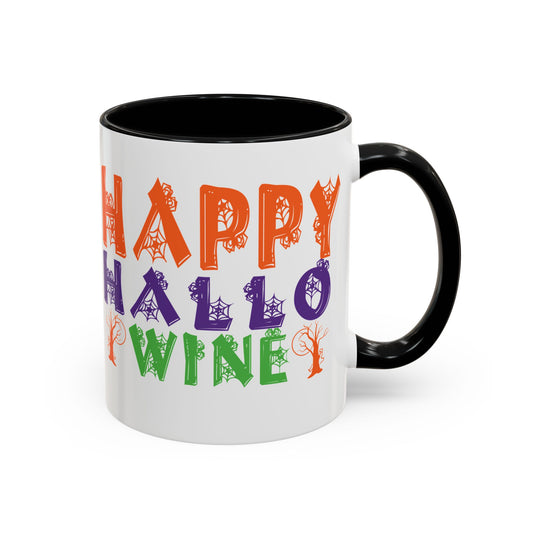 Happy Hallo Wine -Accent Coffee Mug (11, 15oz) - Halloween