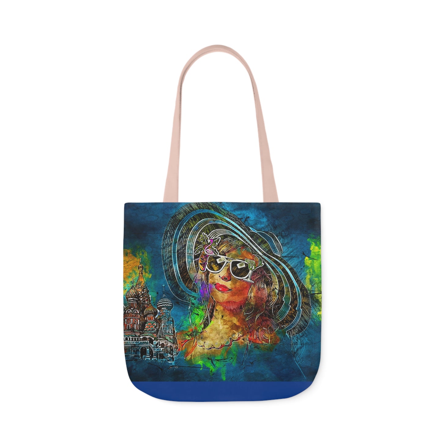 Russian Woman - Canvas Tote Bag, 5-Color Straps