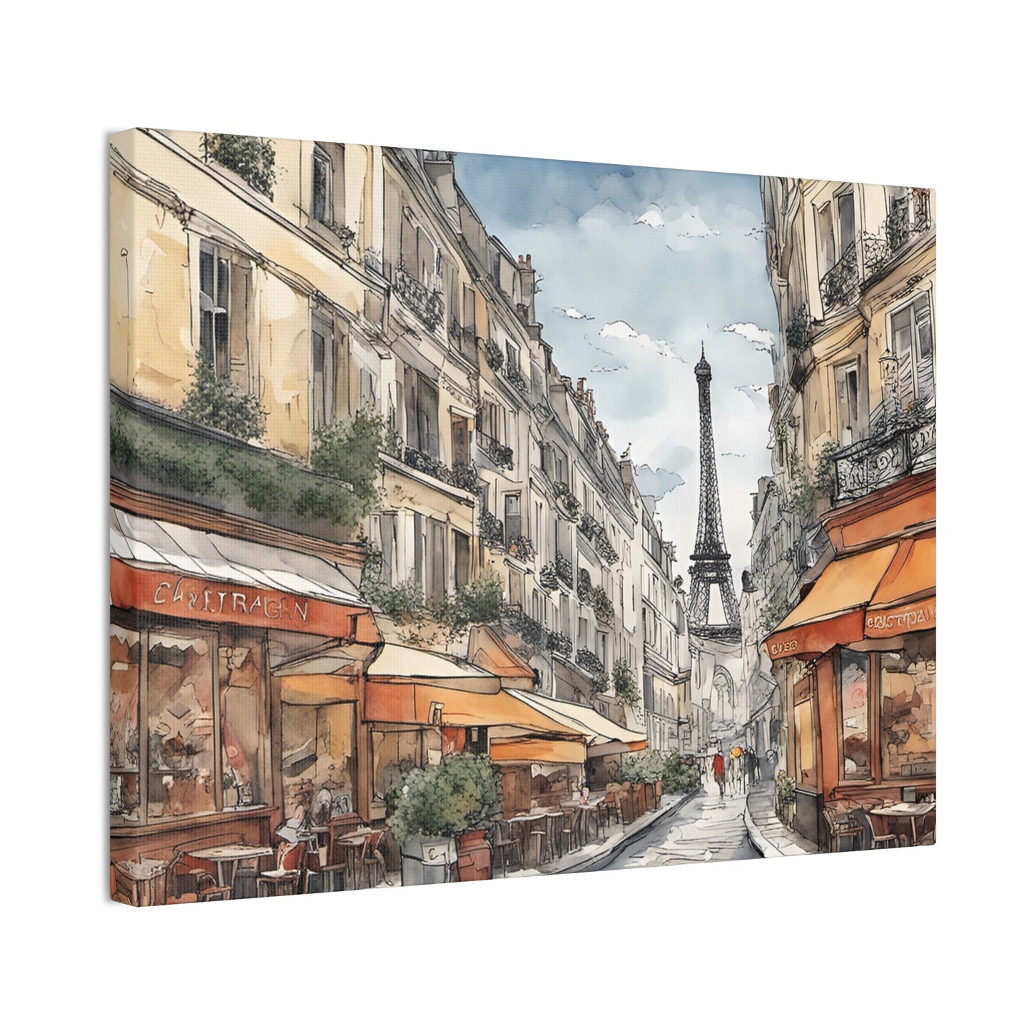 Paris Street - Canvas Stretched, 0.75"