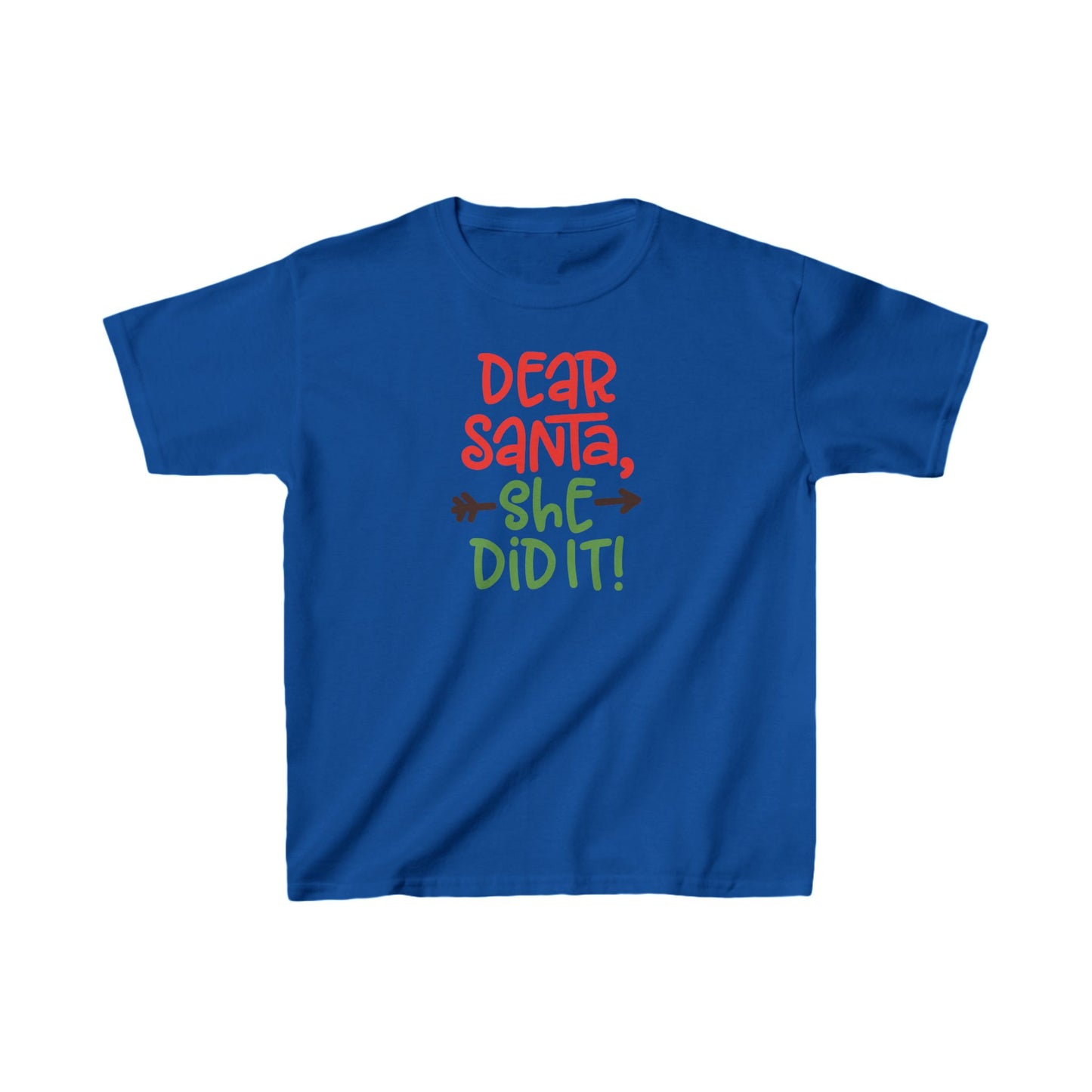 Kids - She Did it -  Heavy Cotton™ T-Shirts - Christmas