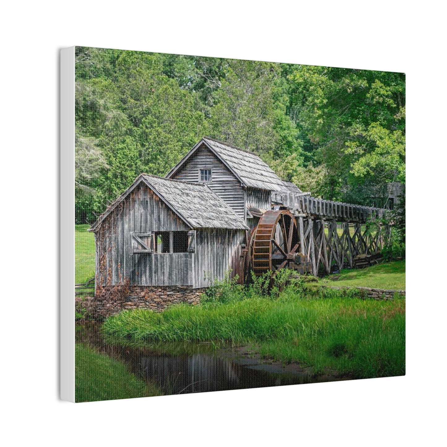 Water Wheel - Canvas Stretched, 0.75"