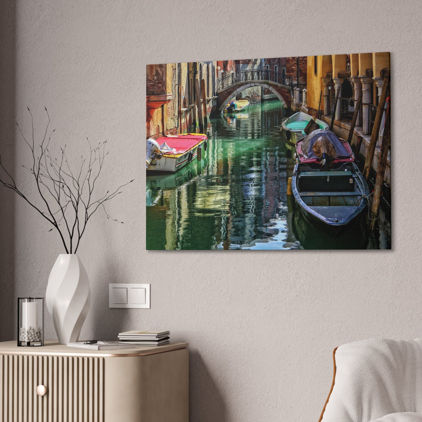 a-Venice Canal 1 - Canvas Stretched, 0.75"