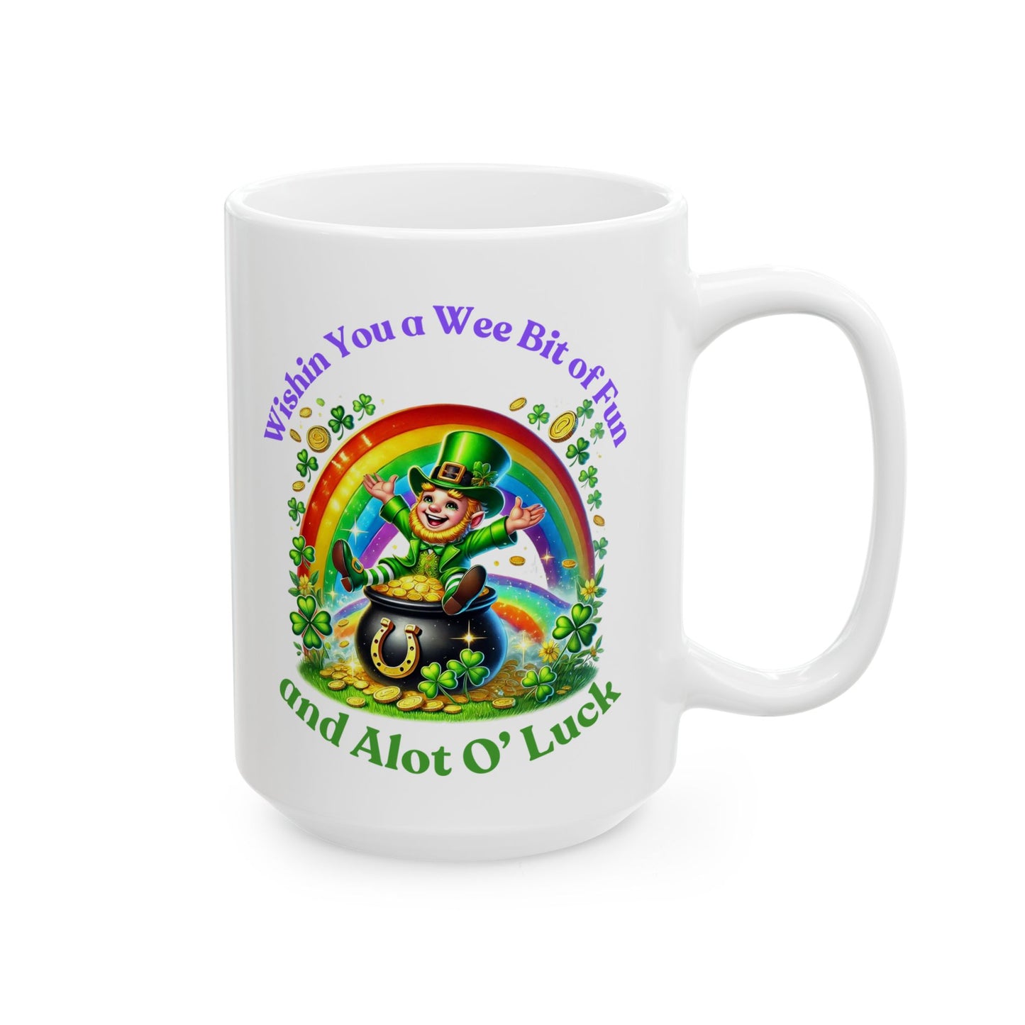 Wee Bit of Fun - Ceramic Mug, (11oz, 15oz) - St. Patrick's Day - Mugs and Tumblers