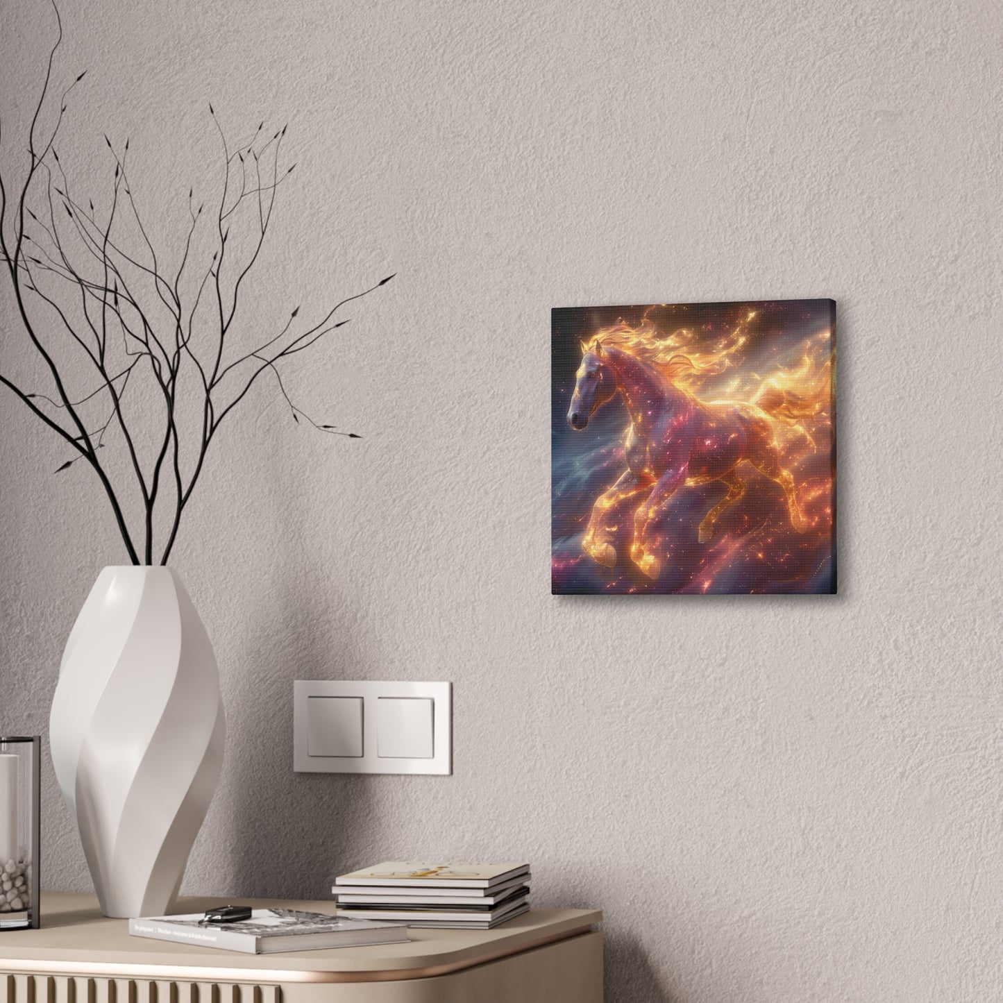 Flaming Horse - Canvas Stretched, 0.75"