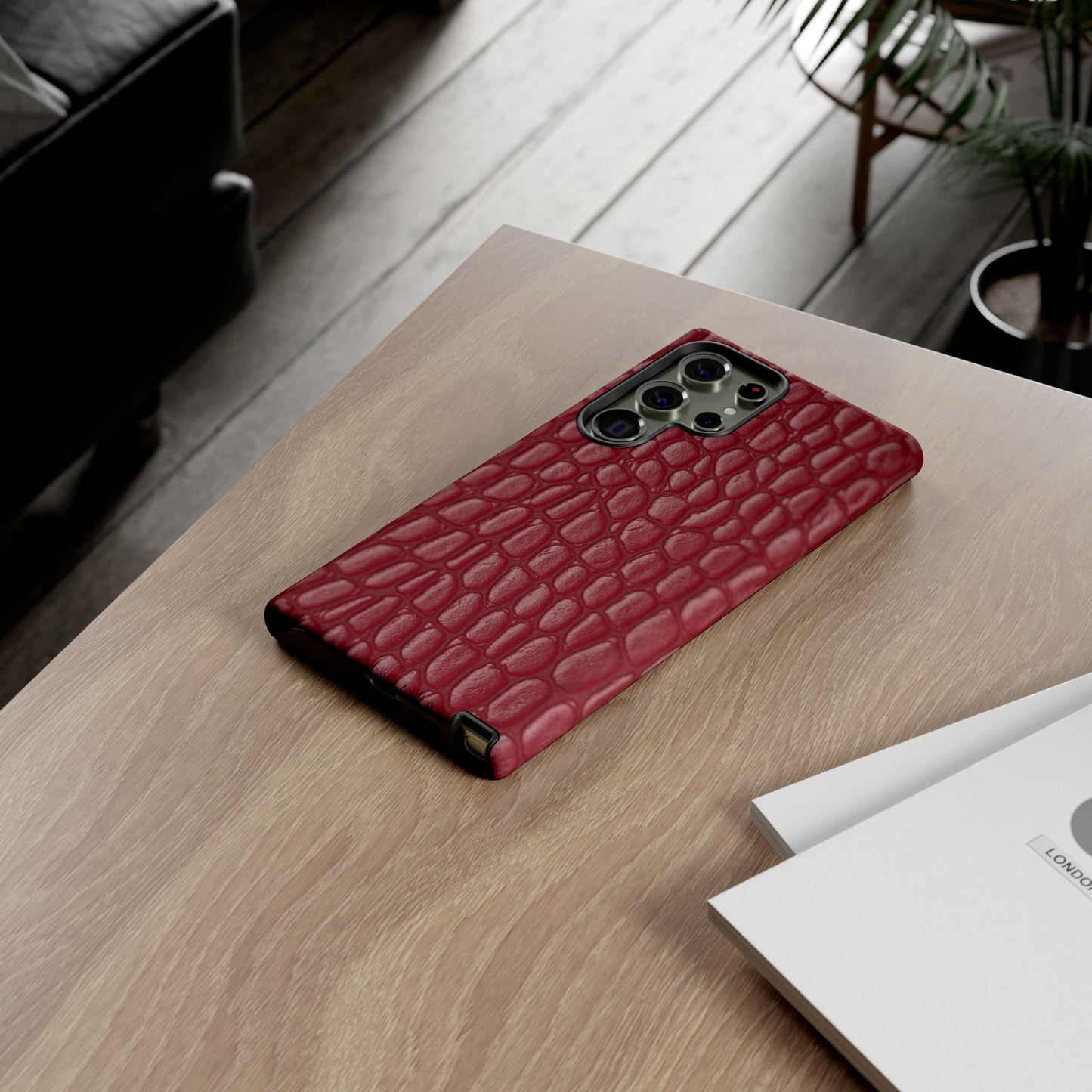 Red Leather - Tough Cases - Whimsical Phone Cases